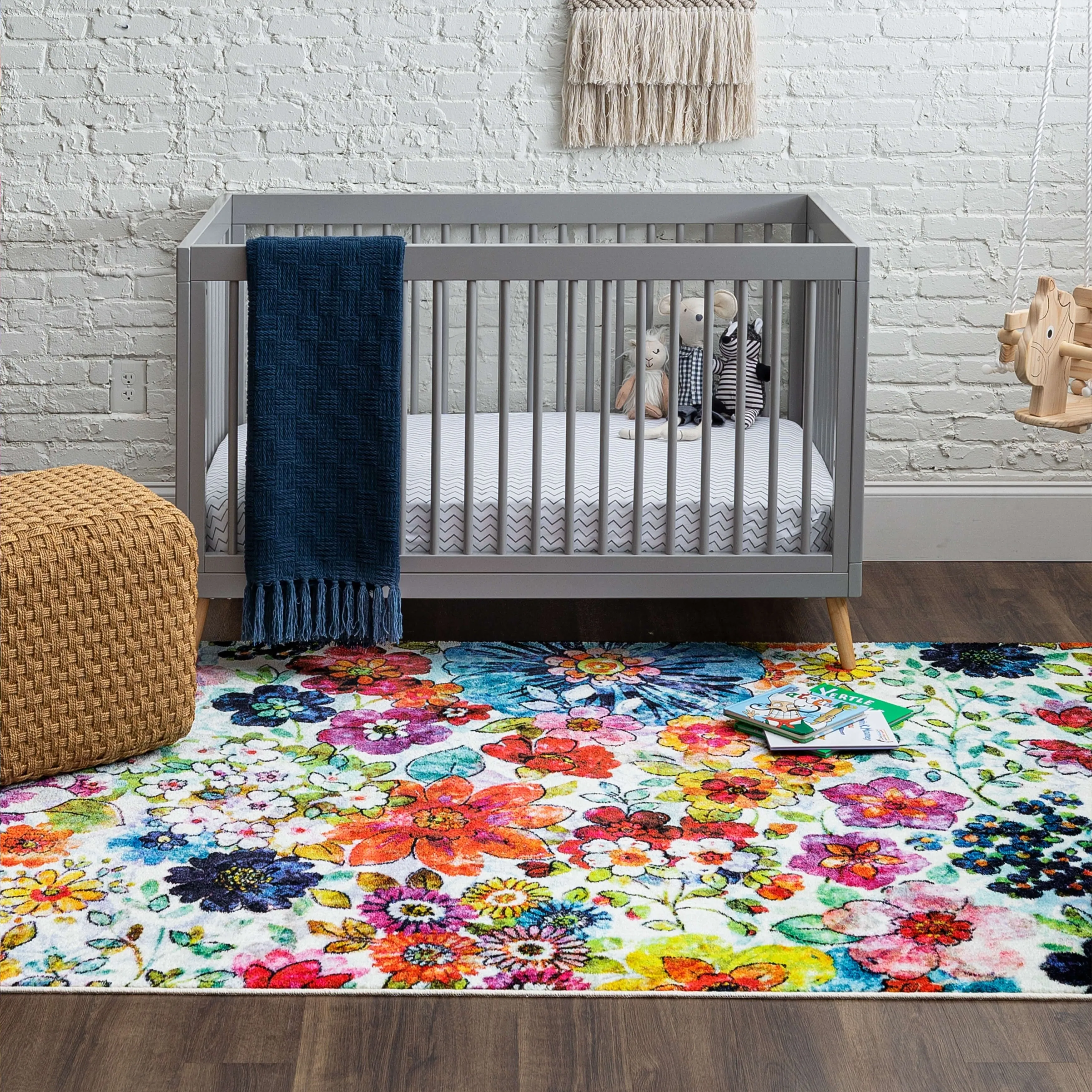 Mohawk Home Floral Blossoms Kids Area Rug