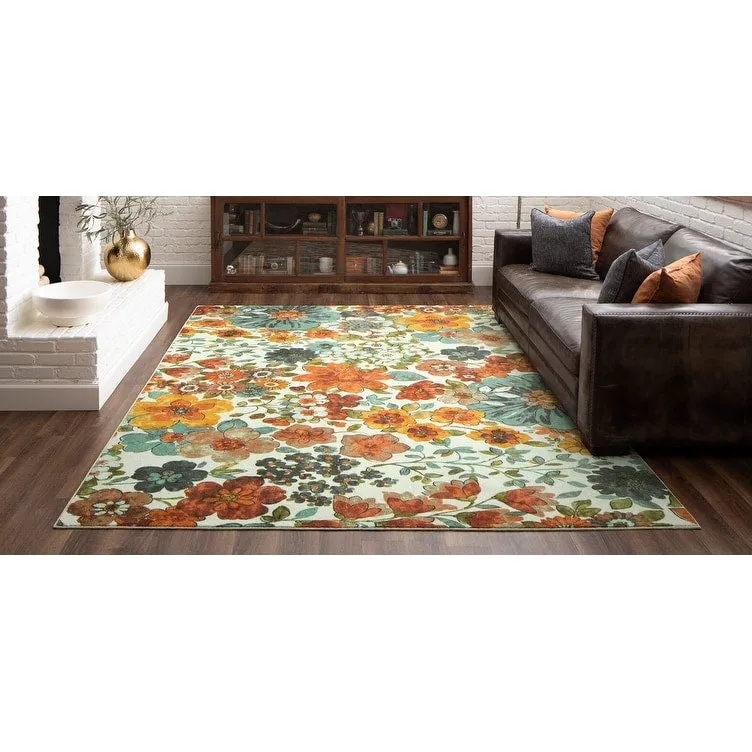 Mohawk Home Floral Blossoms Kids Area Rug