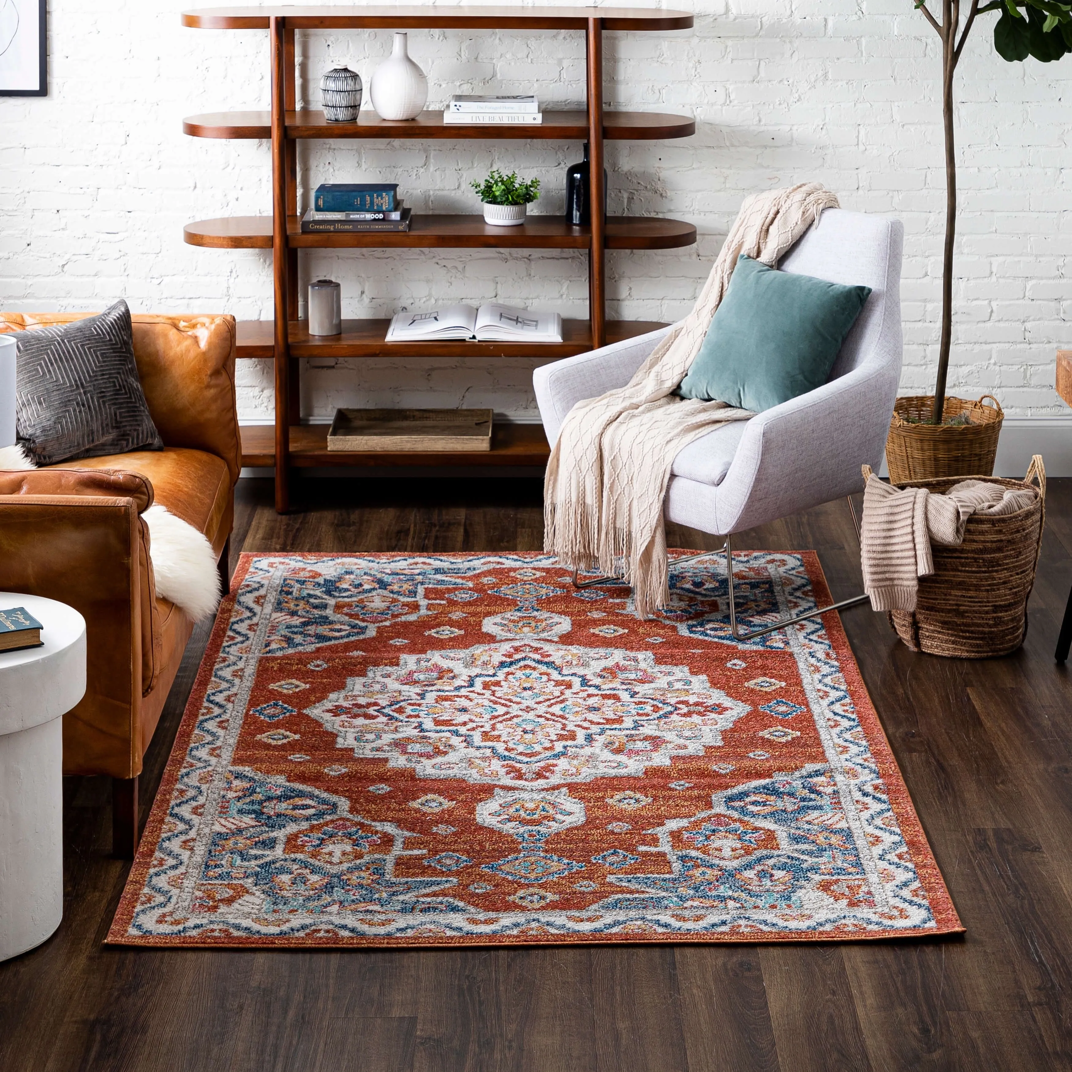 Mohawk Home Laughton Traditional Medallion Area Rug