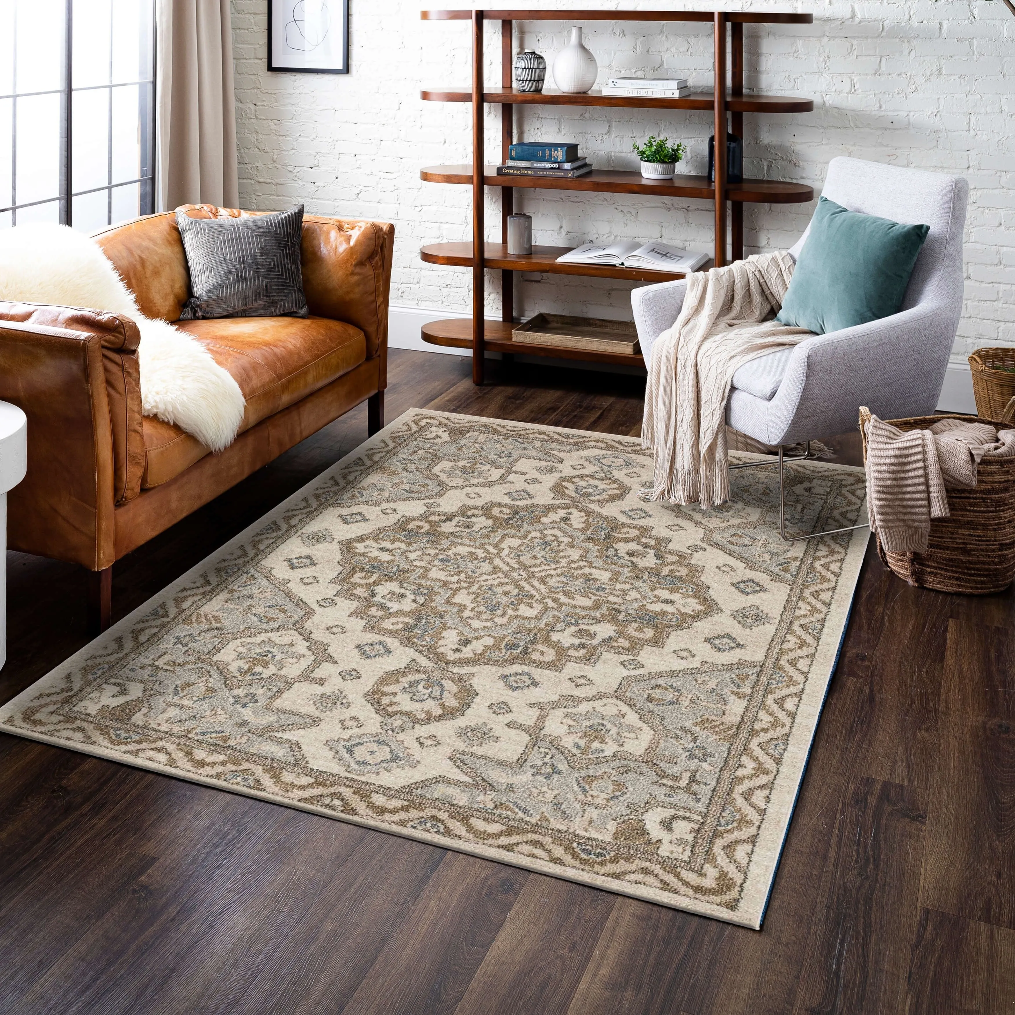 Mohawk Home Laughton Traditional Medallion Area Rug