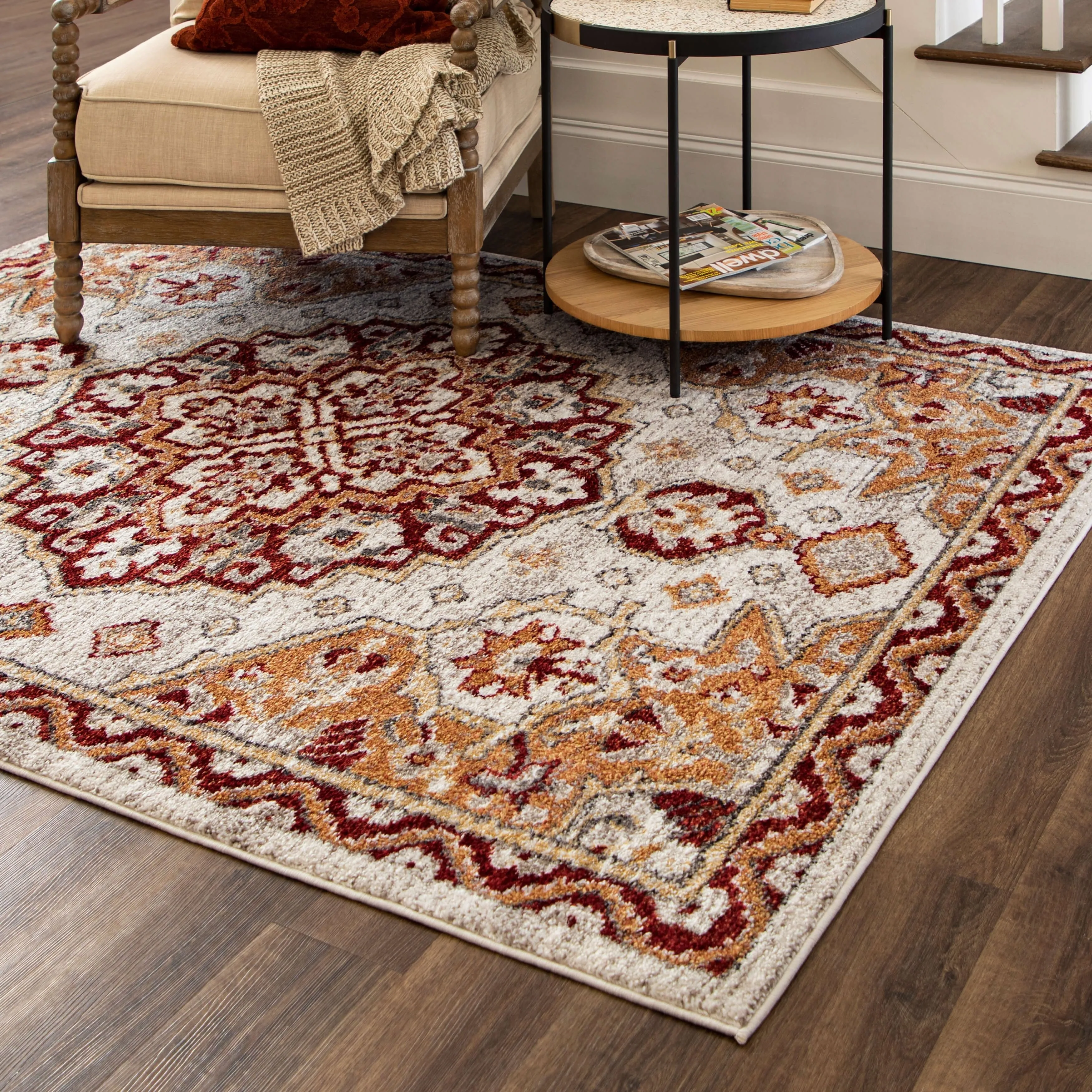 Mohawk Home Laughton Traditional Medallion Area Rug