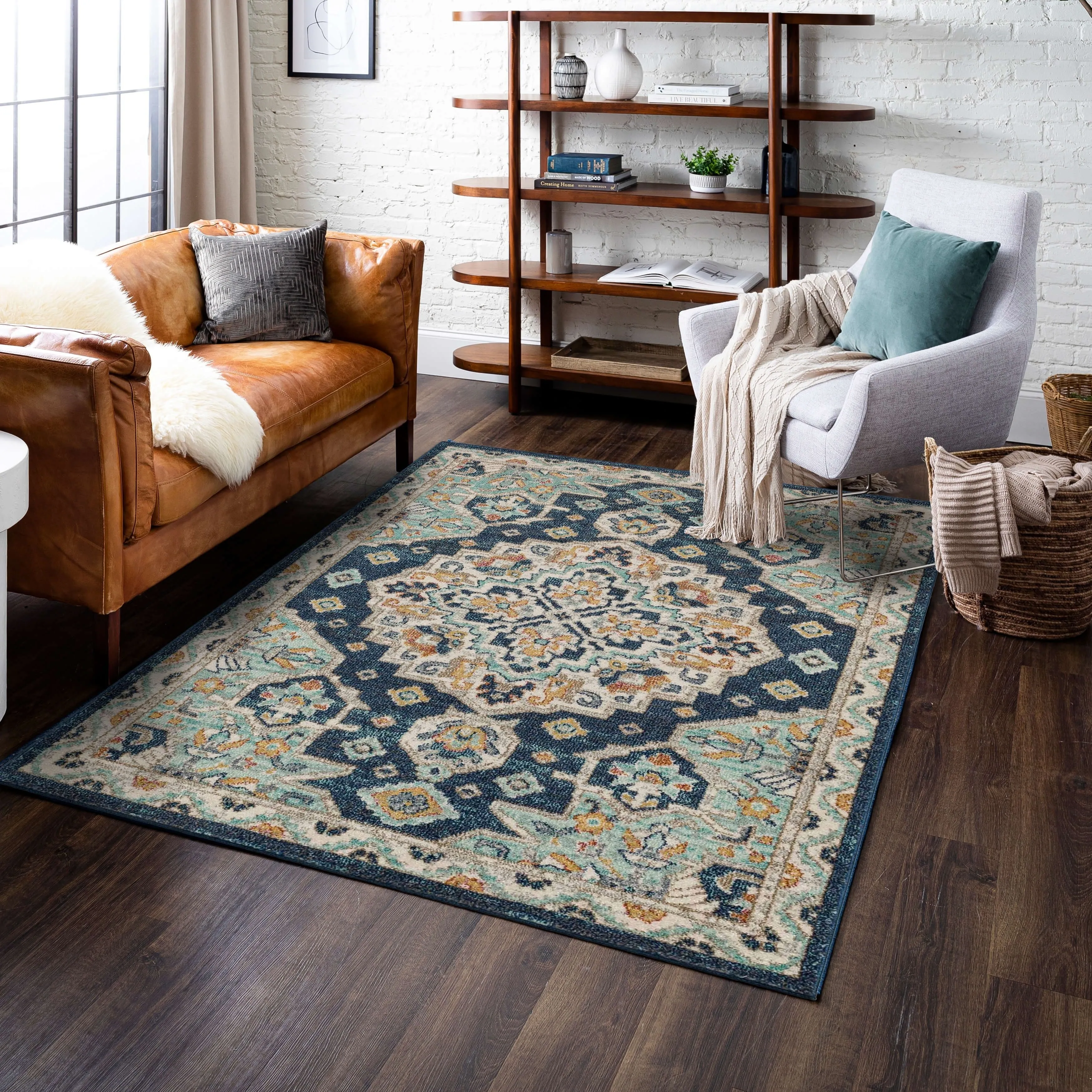 Mohawk Home Laughton Traditional Medallion Area Rug