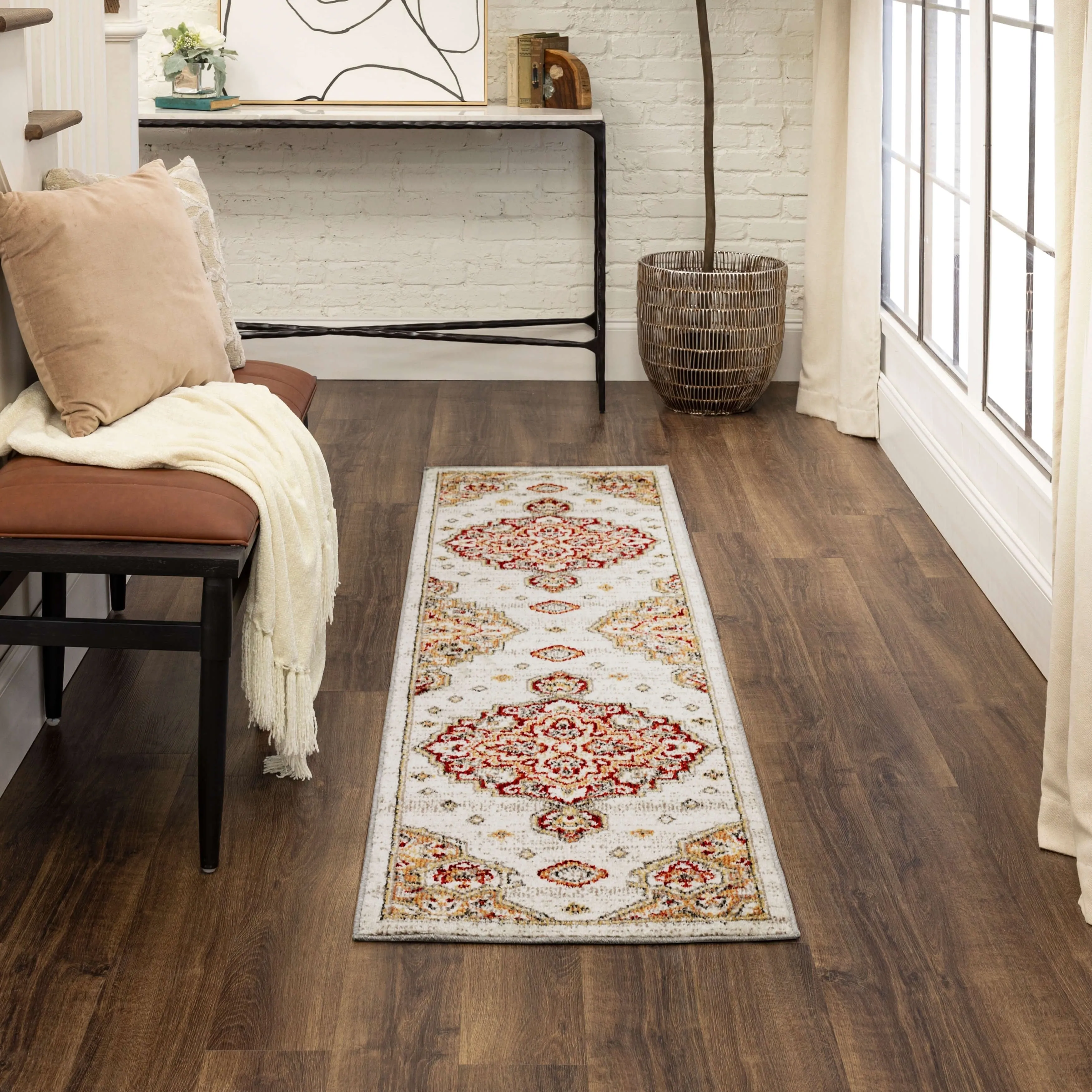 Mohawk Home Laughton Traditional Medallion Area Rug