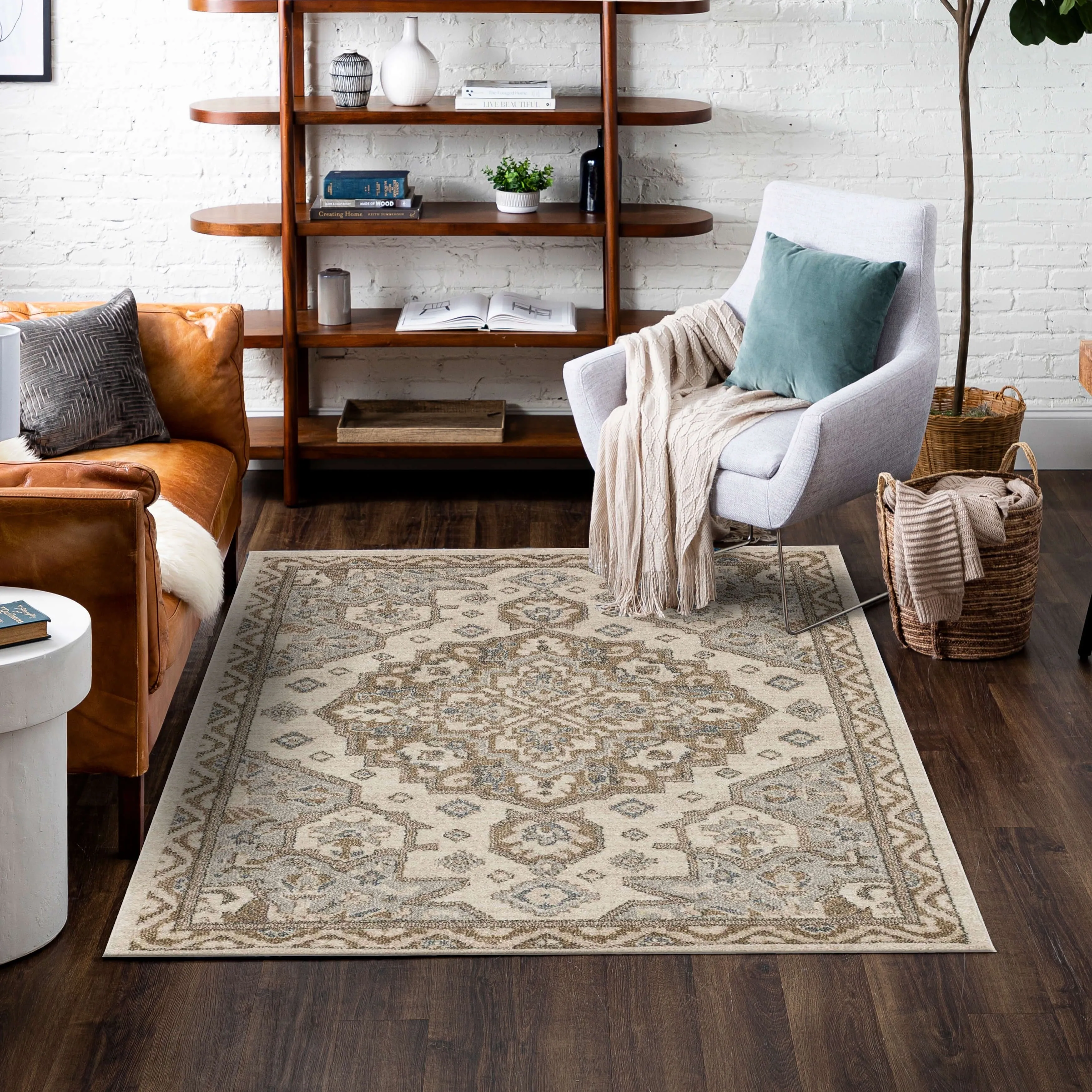 Mohawk Home Laughton Traditional Medallion Area Rug