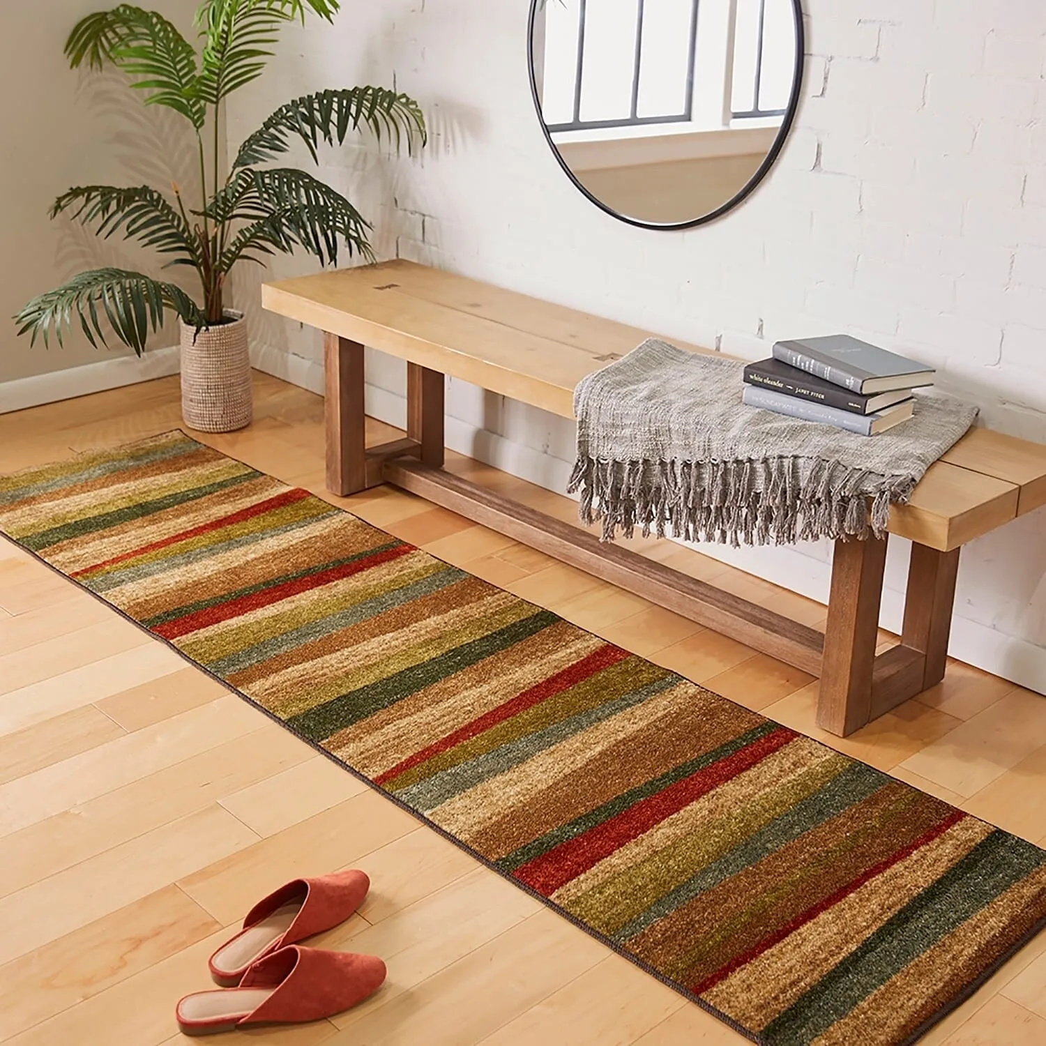 Mohawk Home Mayan Sunset Sierra Multicolor Stripe Area Rug