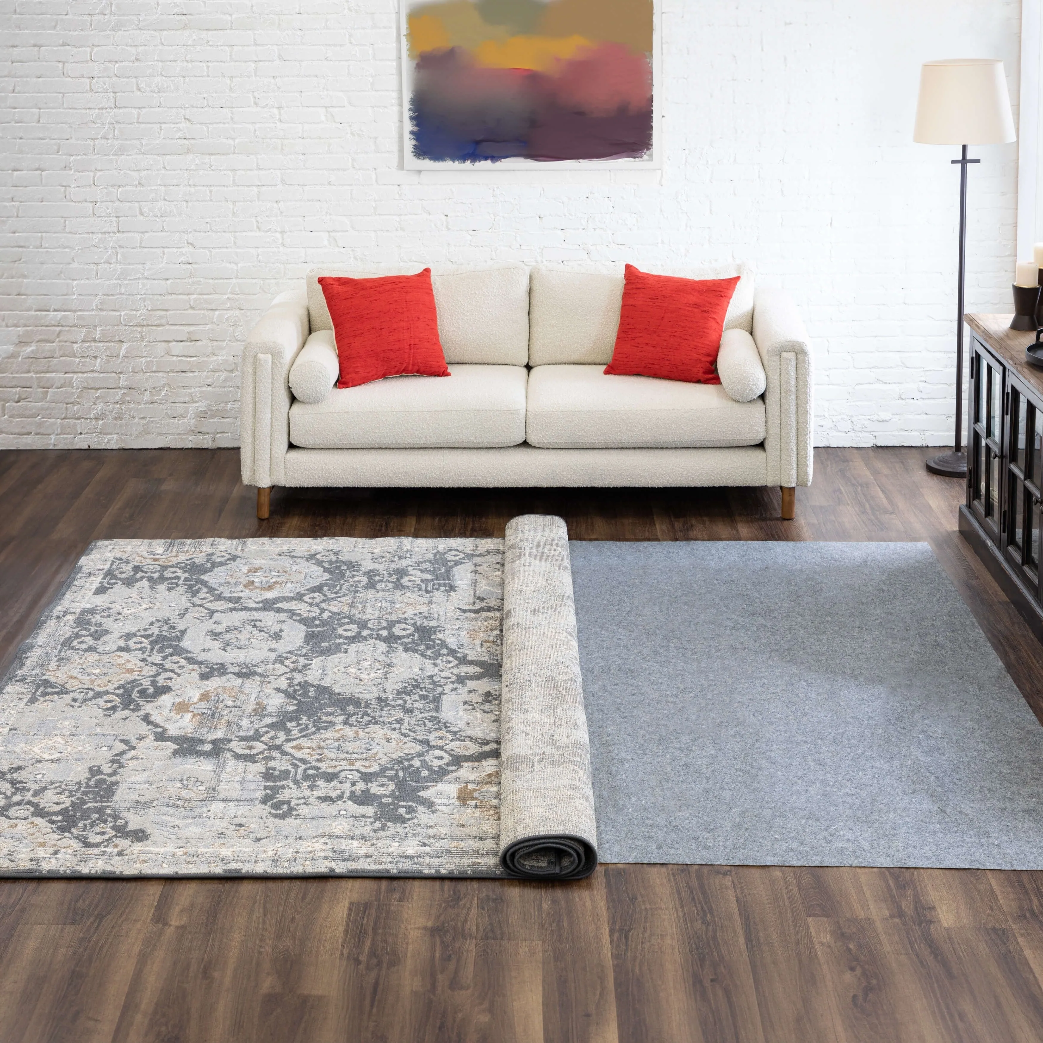 Mohawk Home Non Slip Rug Pad Low Profile Felt Cushion Reversible - Grey
