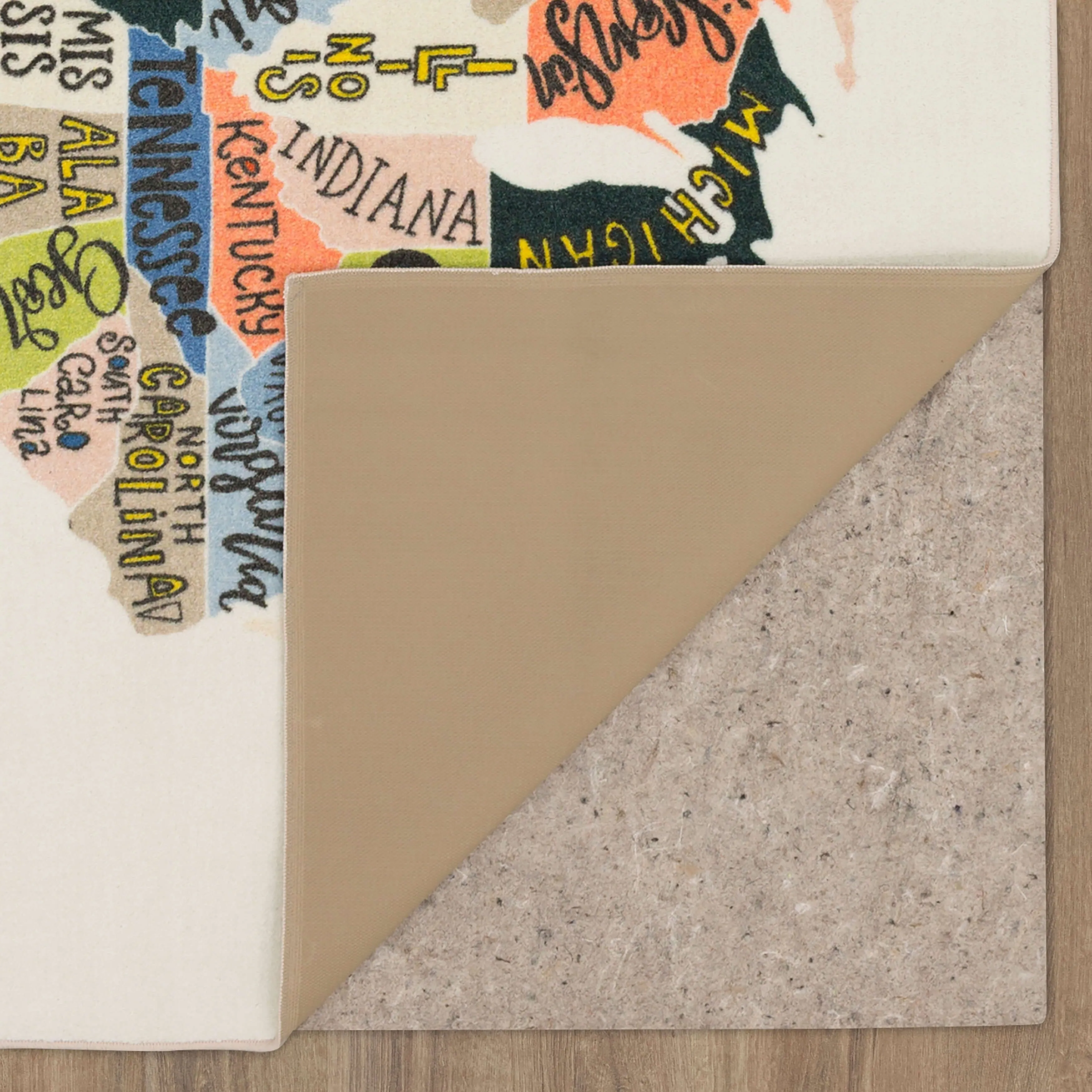 Mohawk Home United States Map Educational Kids' Area Rug