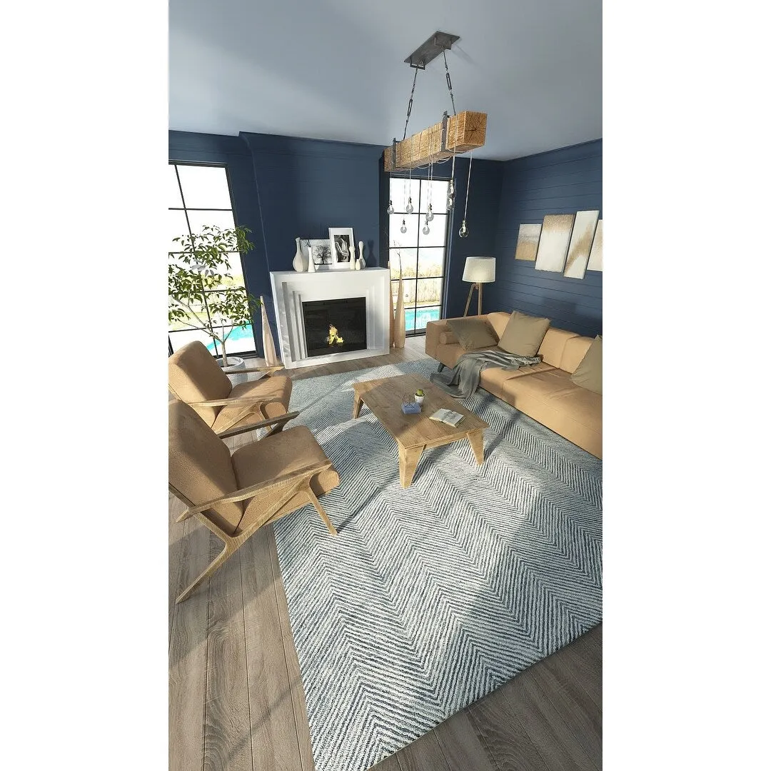 Momeni Charles Hand-tufted Wool Chevron Pattern Area Rug
