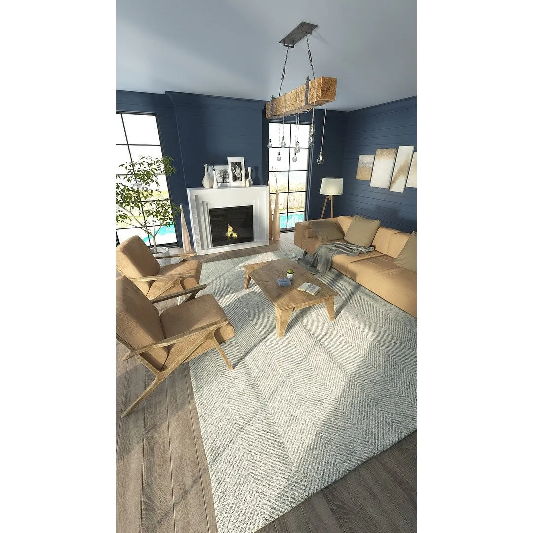 Momeni Charles Hand-tufted Wool Chevron Pattern Area Rug