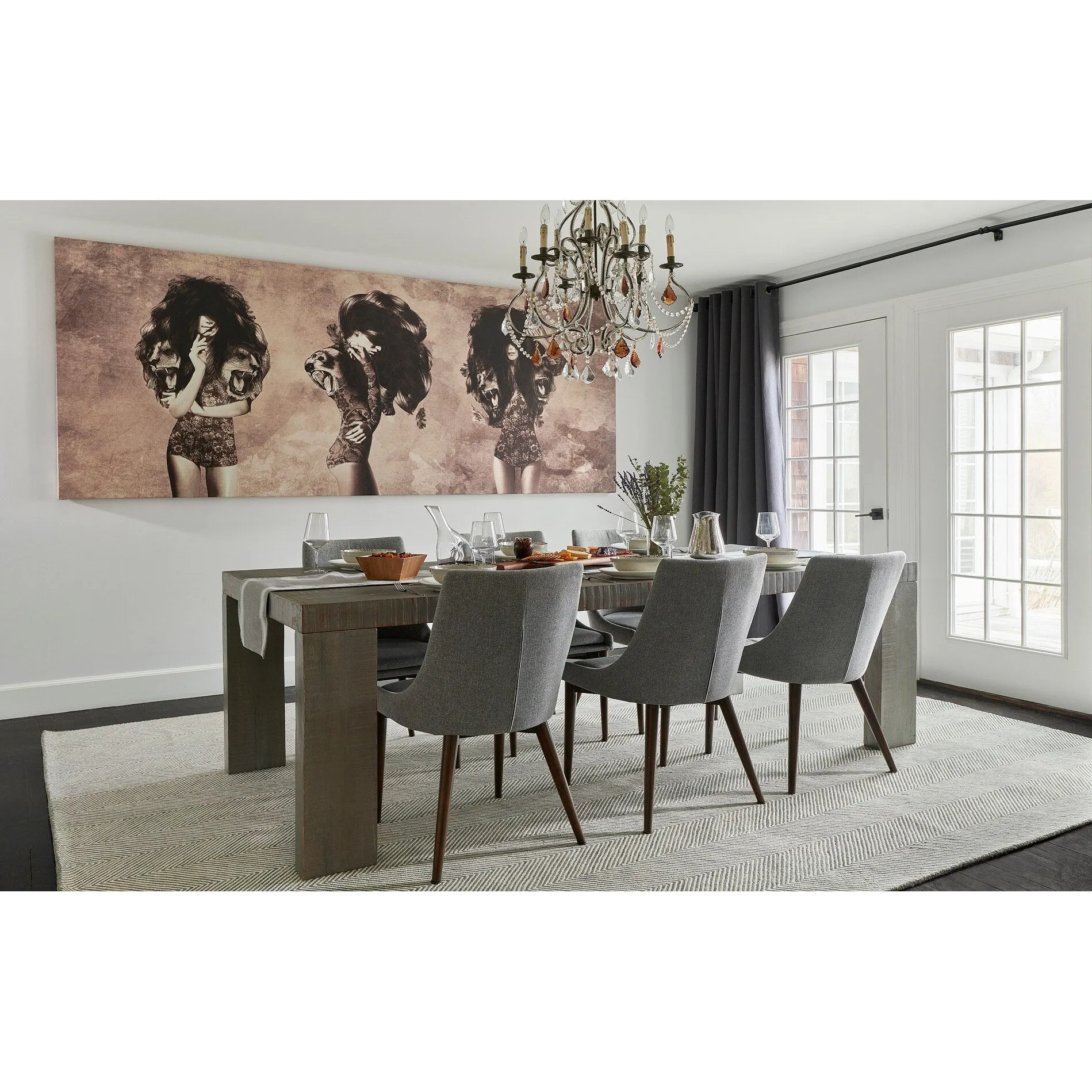 Momeni Charles Hand-tufted Wool Chevron Pattern Area Rug