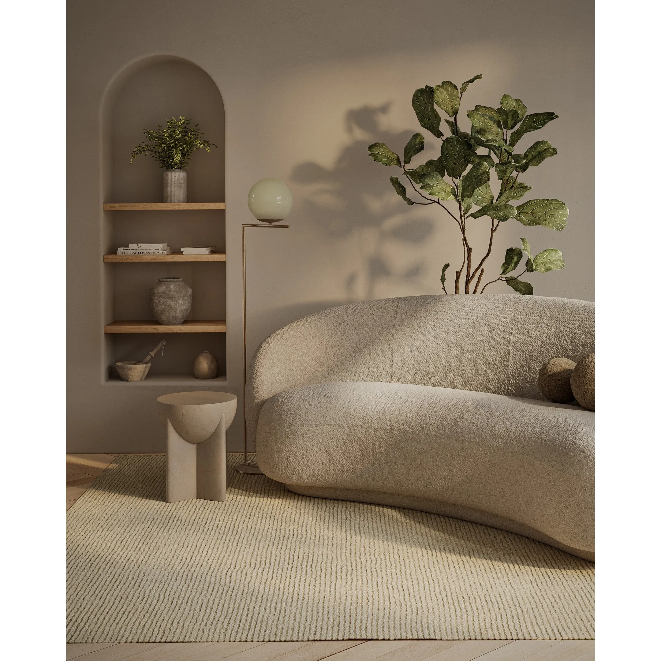 Momeni Everett Solid Color Hand Tufted Wool Area Rug
