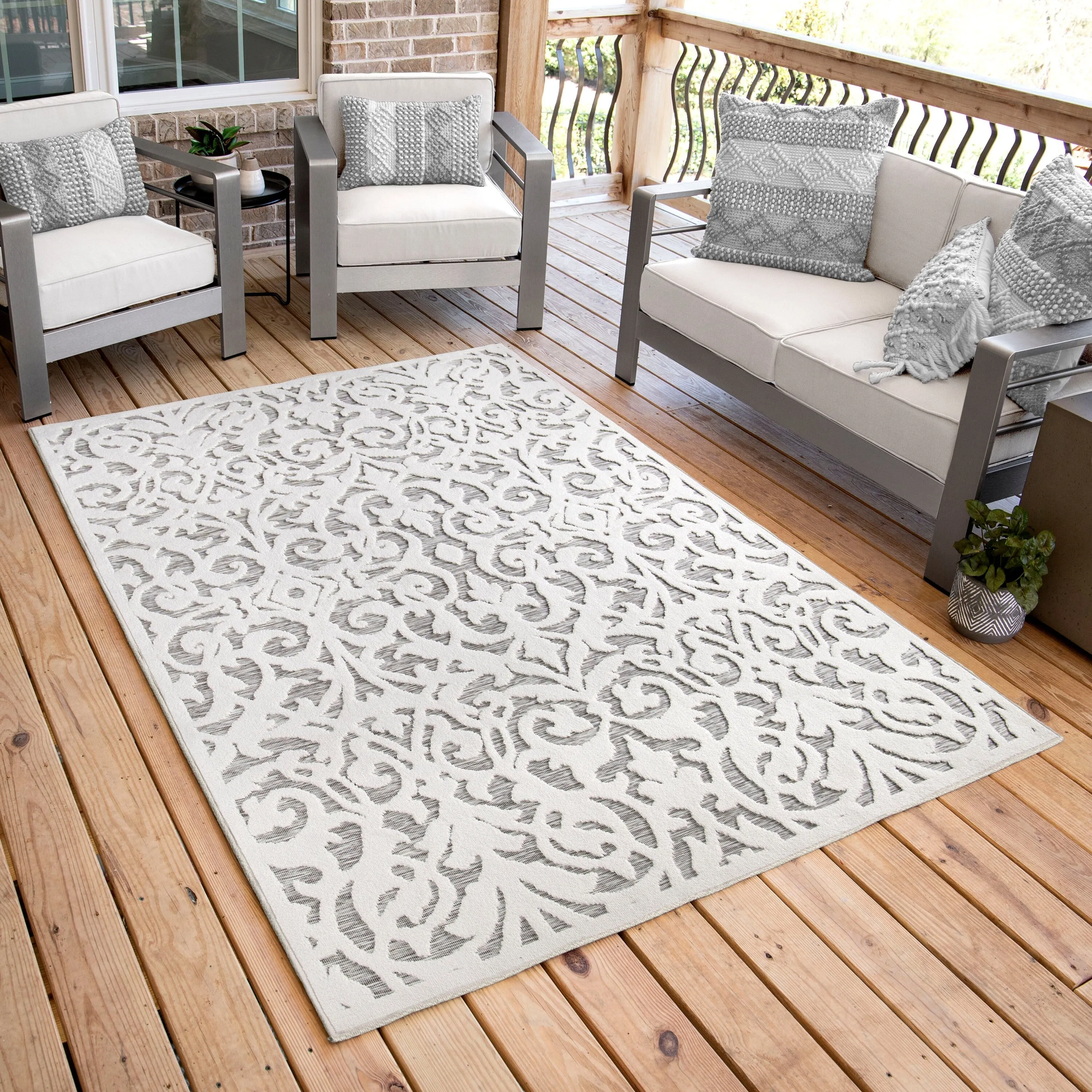 My Texas House Lady Bird High Low Indoor Outdoor Area Rug