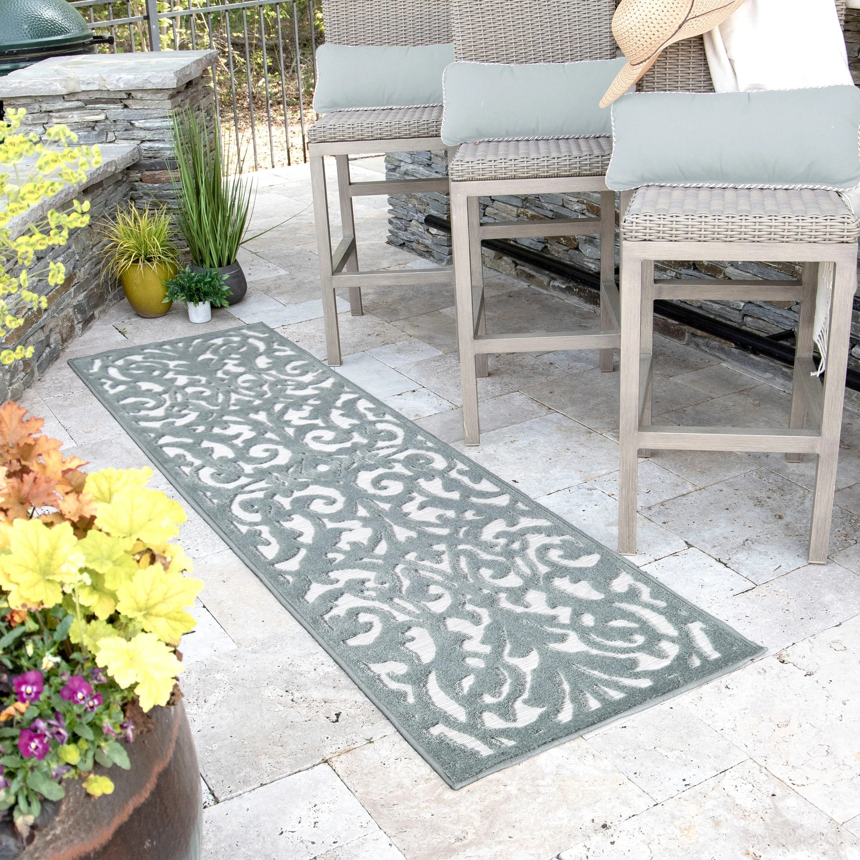 My Texas House Lady Bird High Low Indoor Outdoor Area Rug