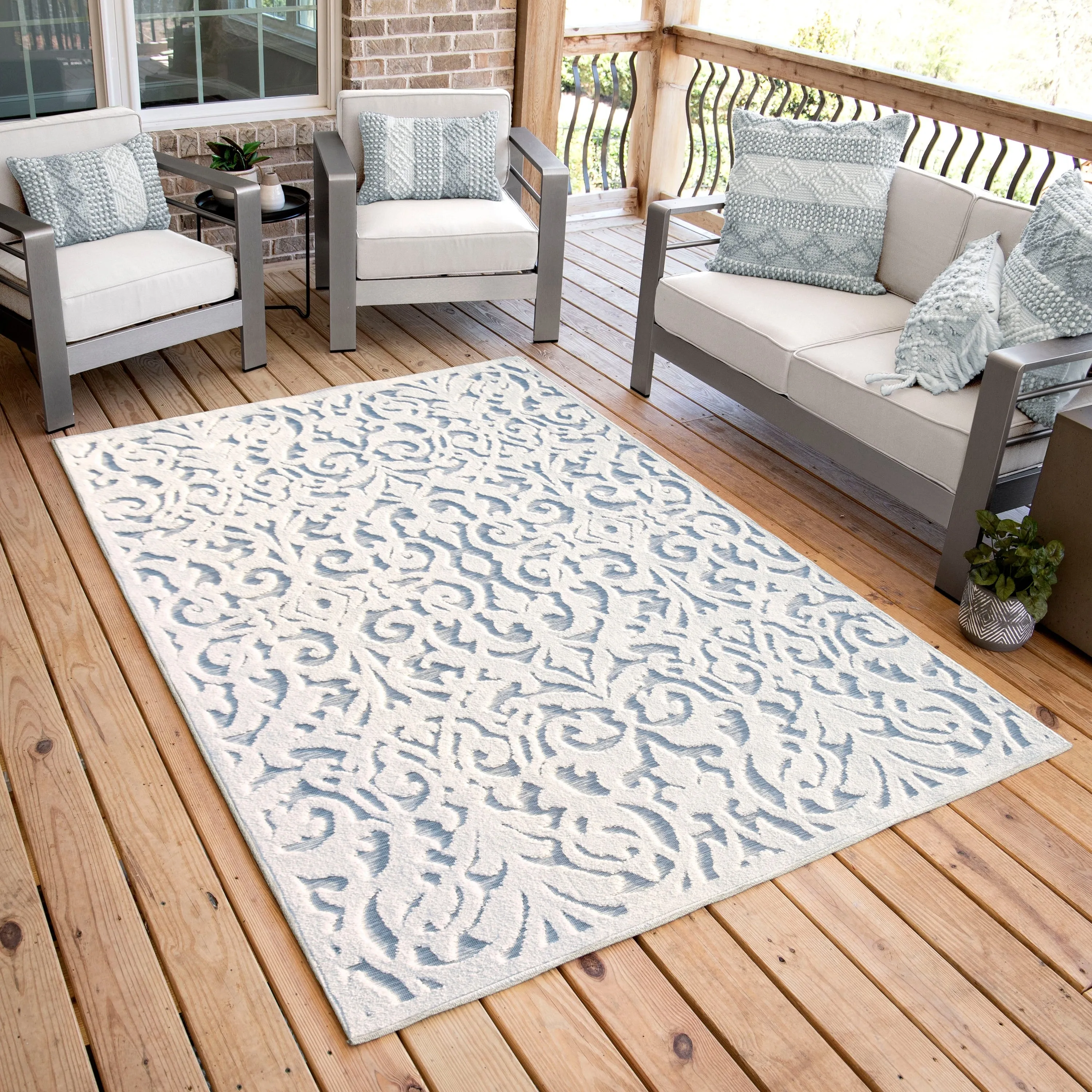 My Texas House Lady Bird High Low Indoor Outdoor Area Rug