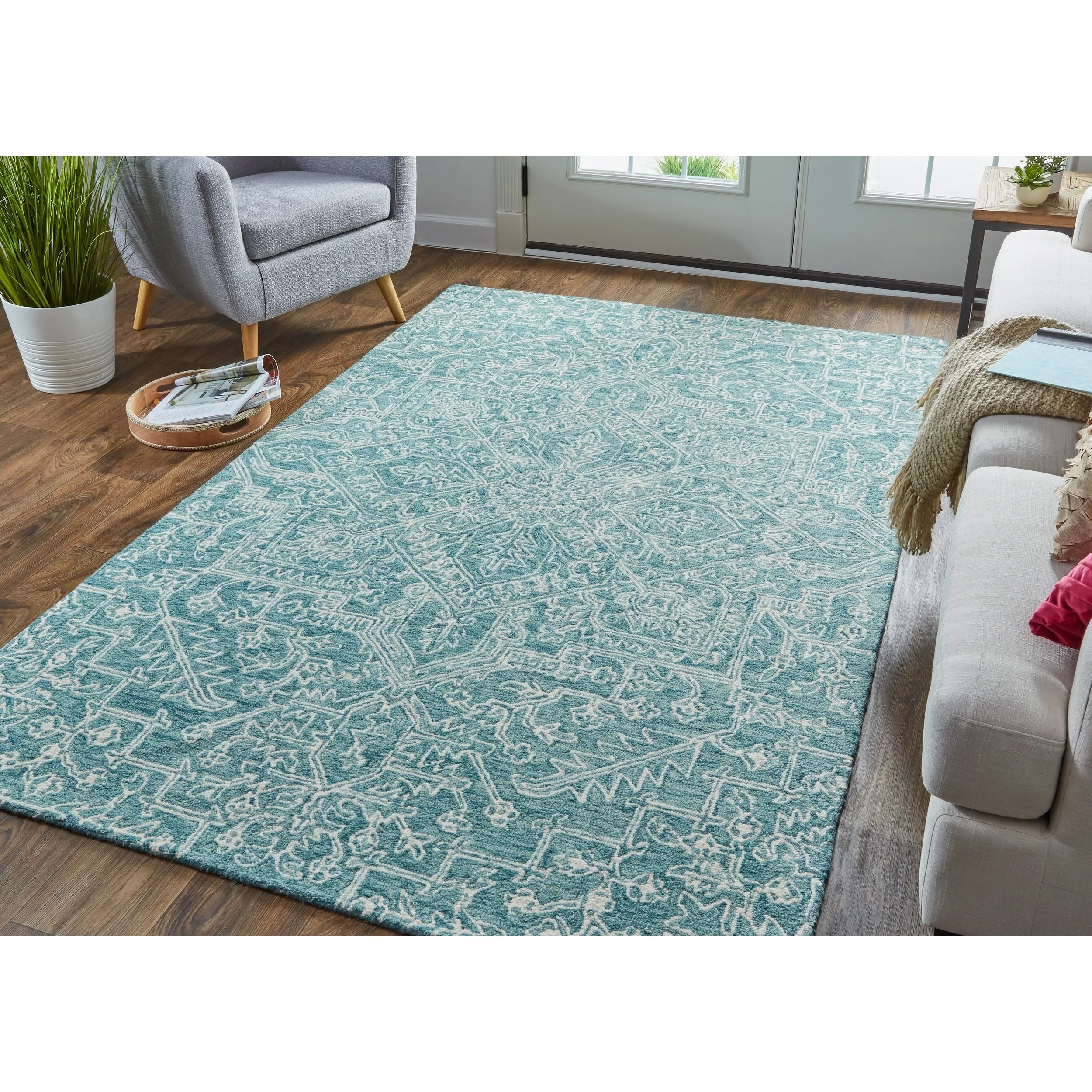 Natal R8778 Medallion Transitional Area Rug