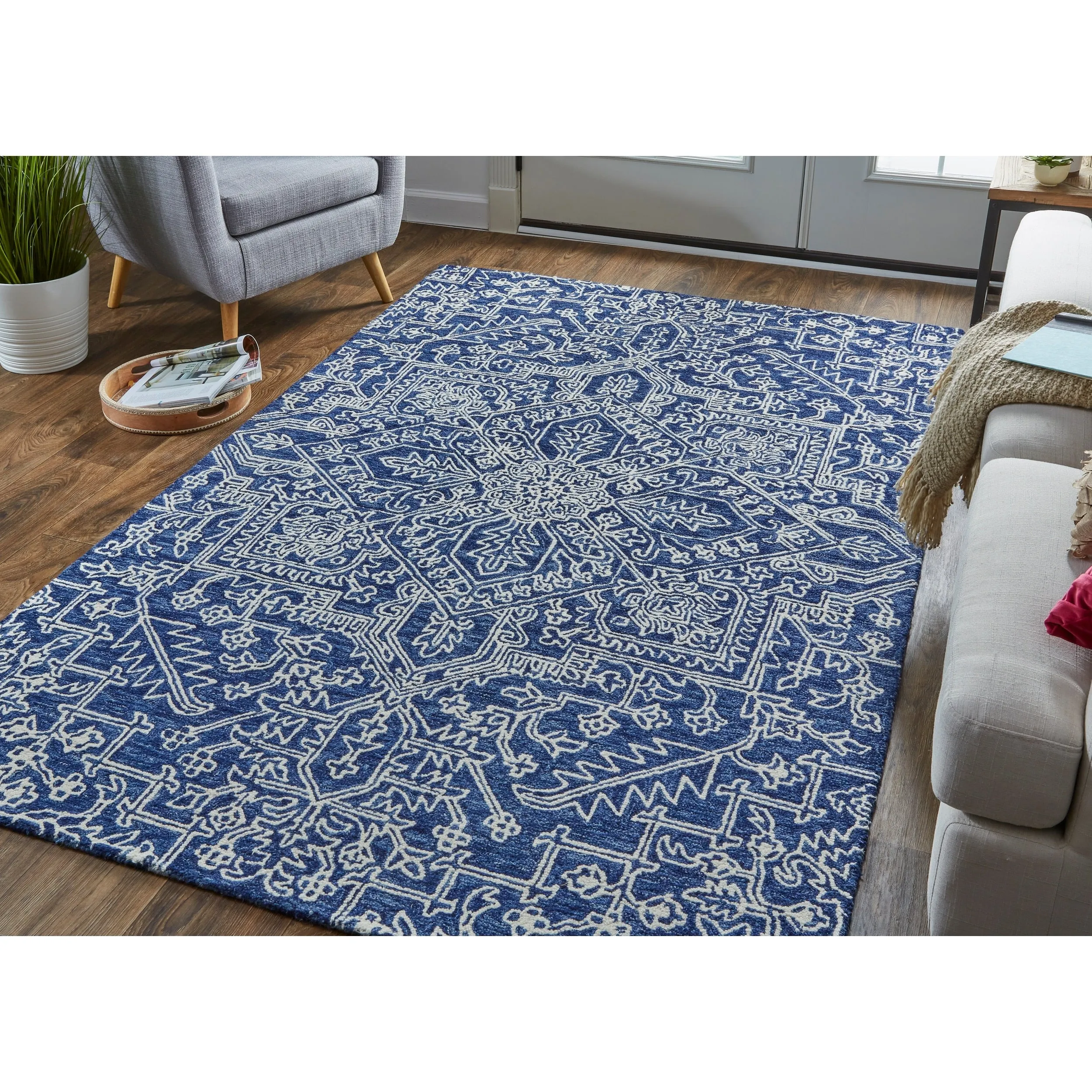 Natal R8778 Medallion Transitional Area Rug