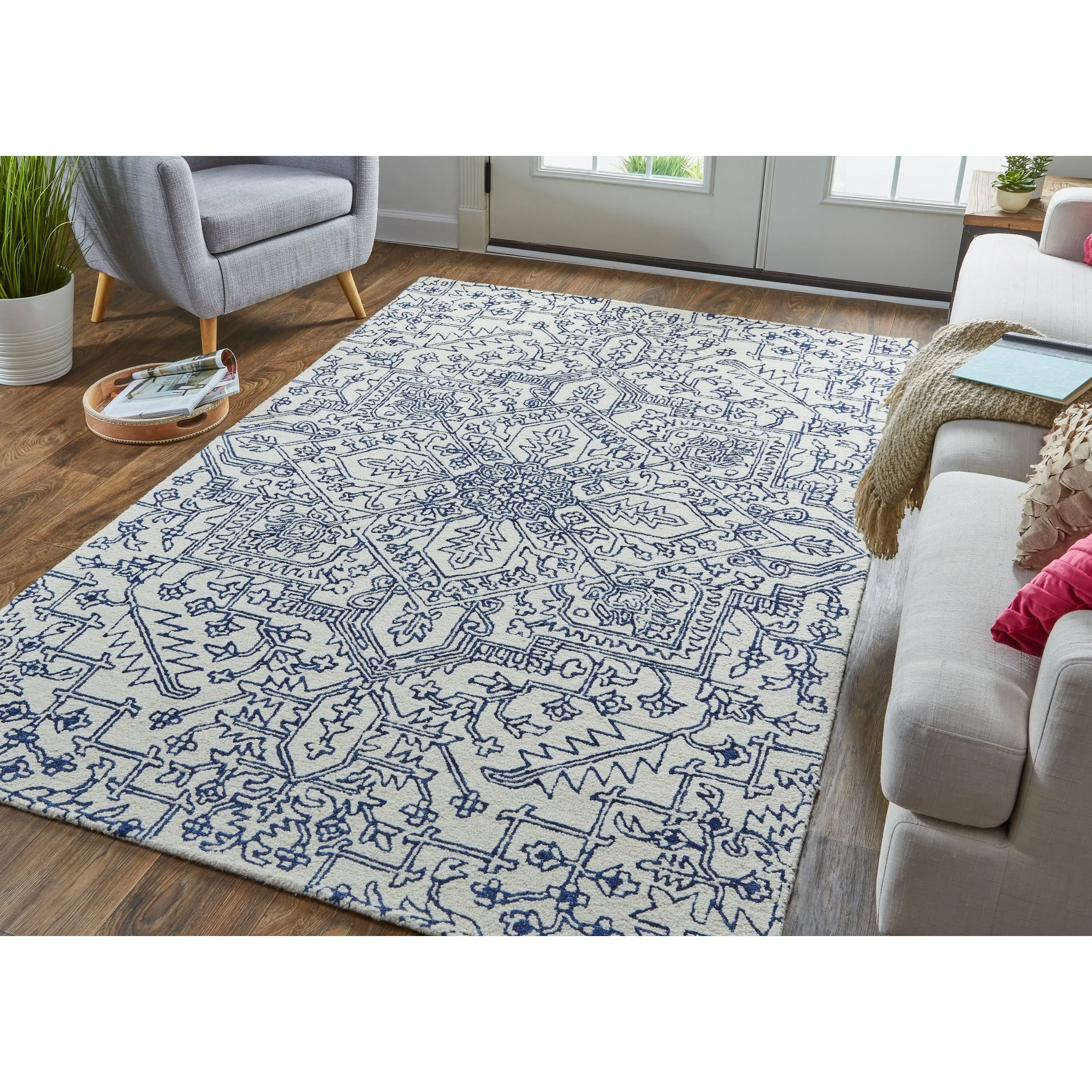 Natal R8778 Medallion Transitional Area Rug