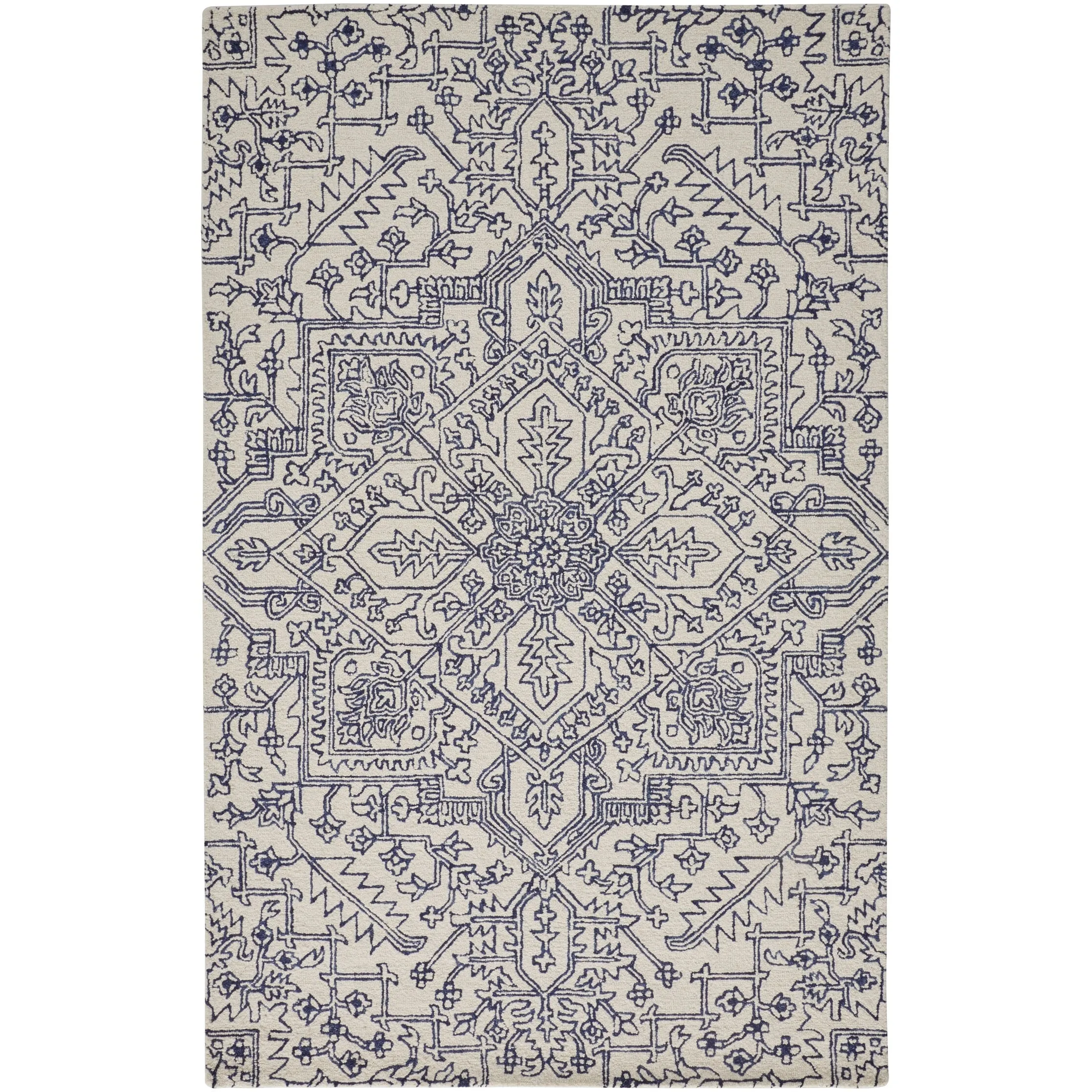 Natal R8778 Medallion Transitional Area Rug