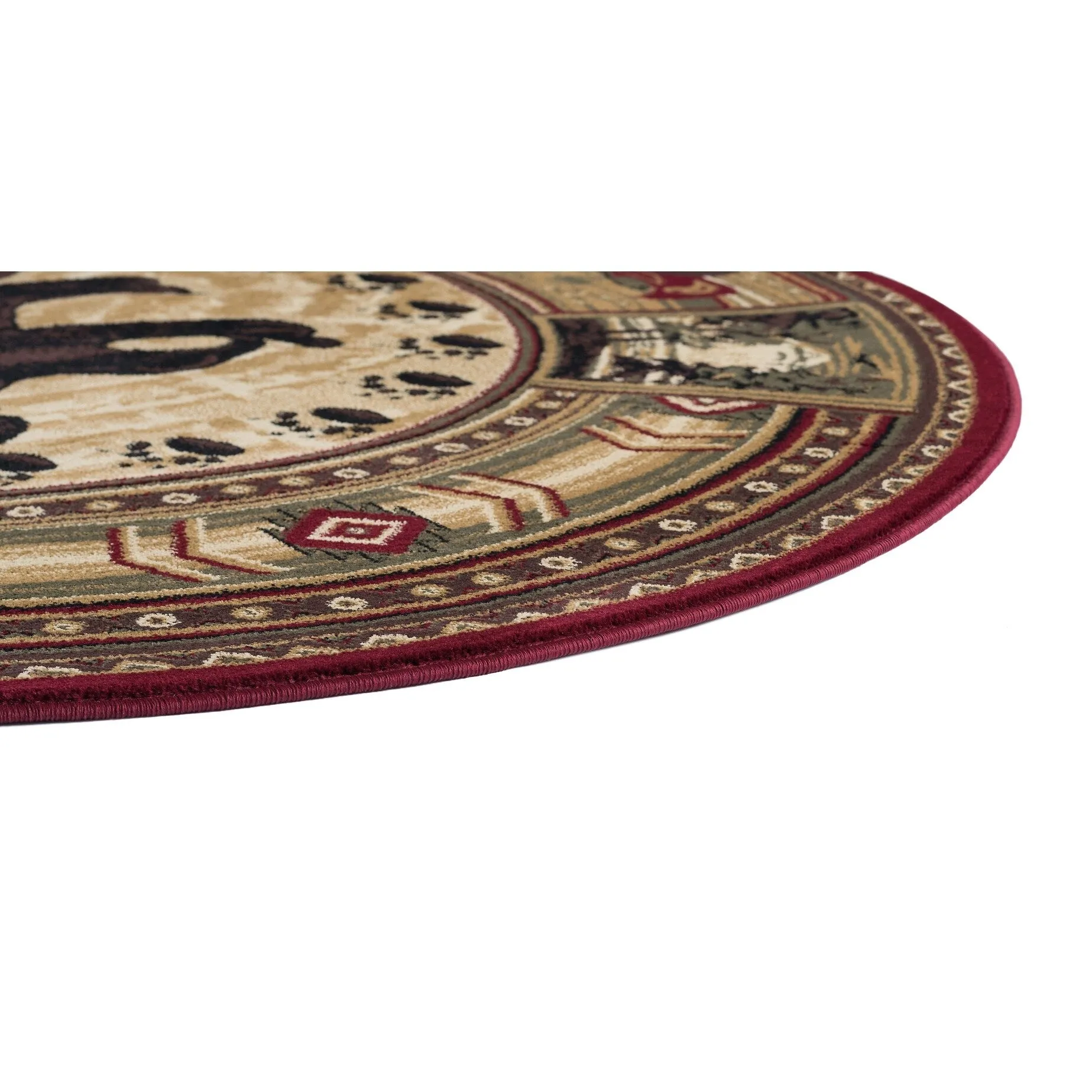 Natural Lodge Transitional Graphic Indoor Area Rug