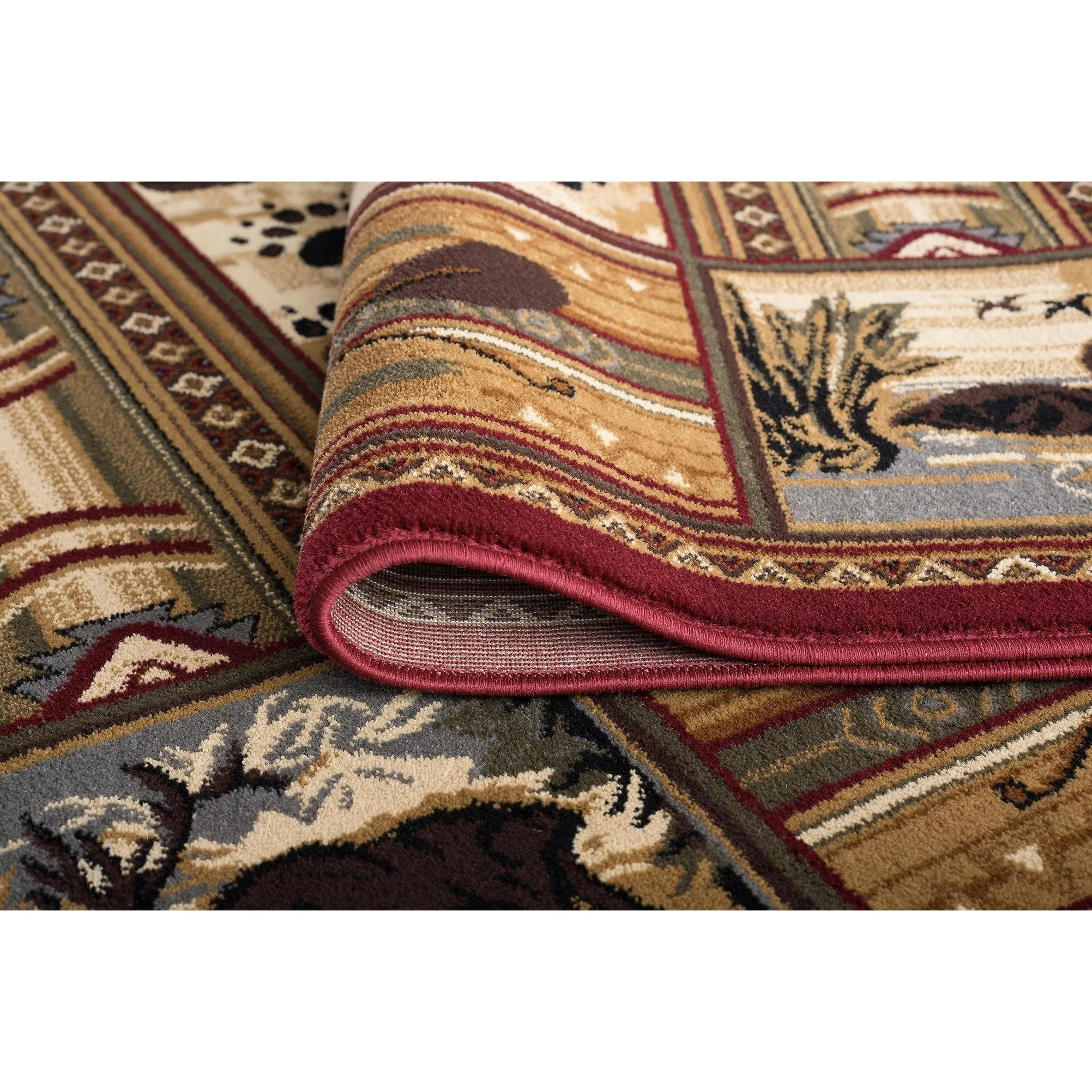 Natural Lodge Transitional Graphic Indoor Area Rug