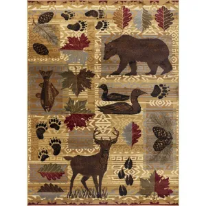 Nature's Nest GC_CBL3002 Multi Lodge Area Rug