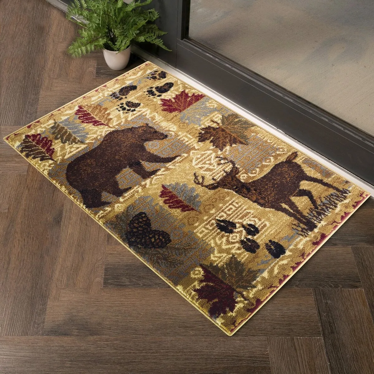 Nature's Nest GC_CBL3002 Multi Lodge Area Rug