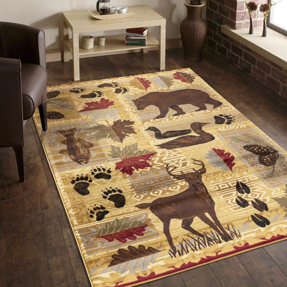 Nature's Nest GC_CBL3002 Multi Lodge Area Rug