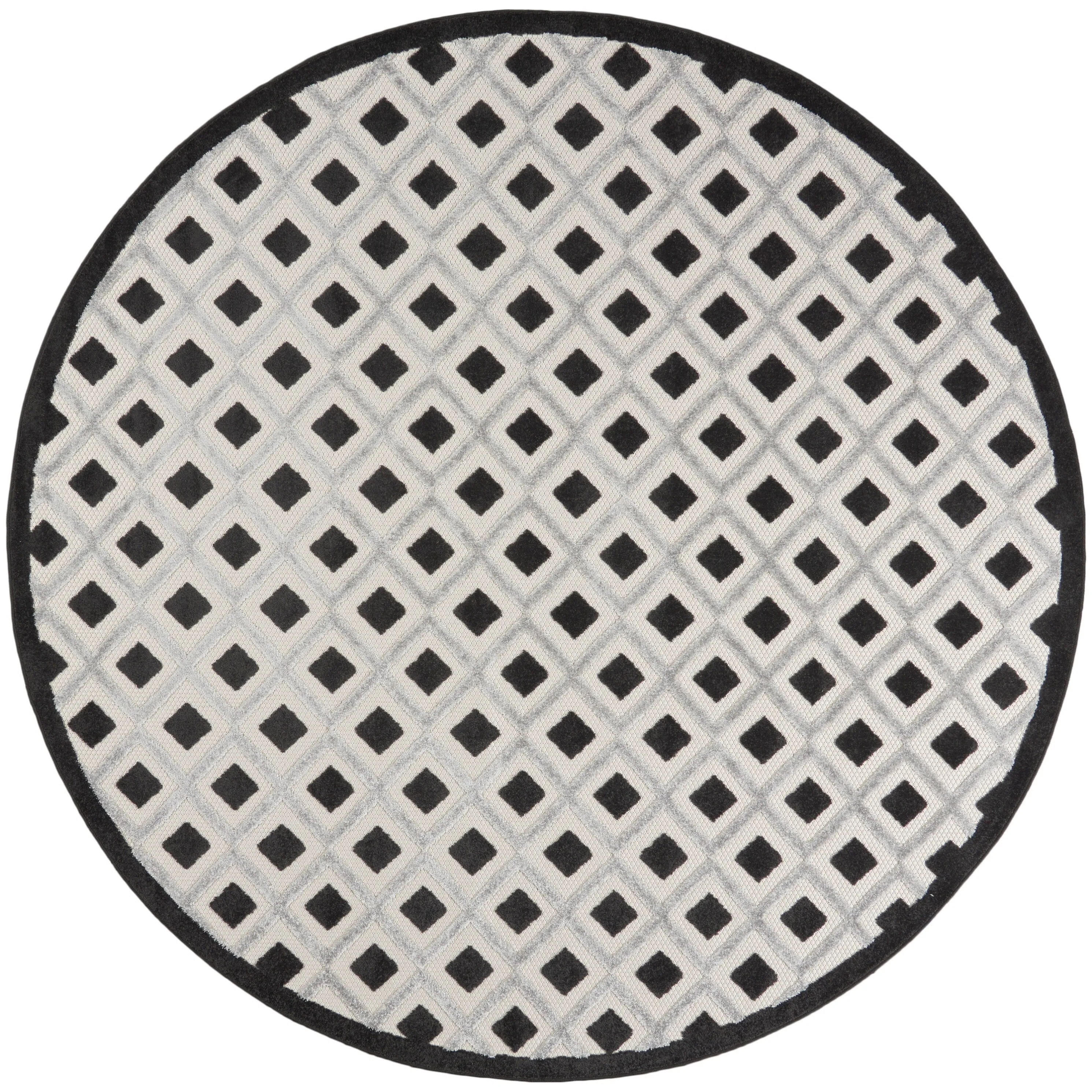 Nourison Aloha Indoor/Outdoor Modern Geometric Diamond Area Rug