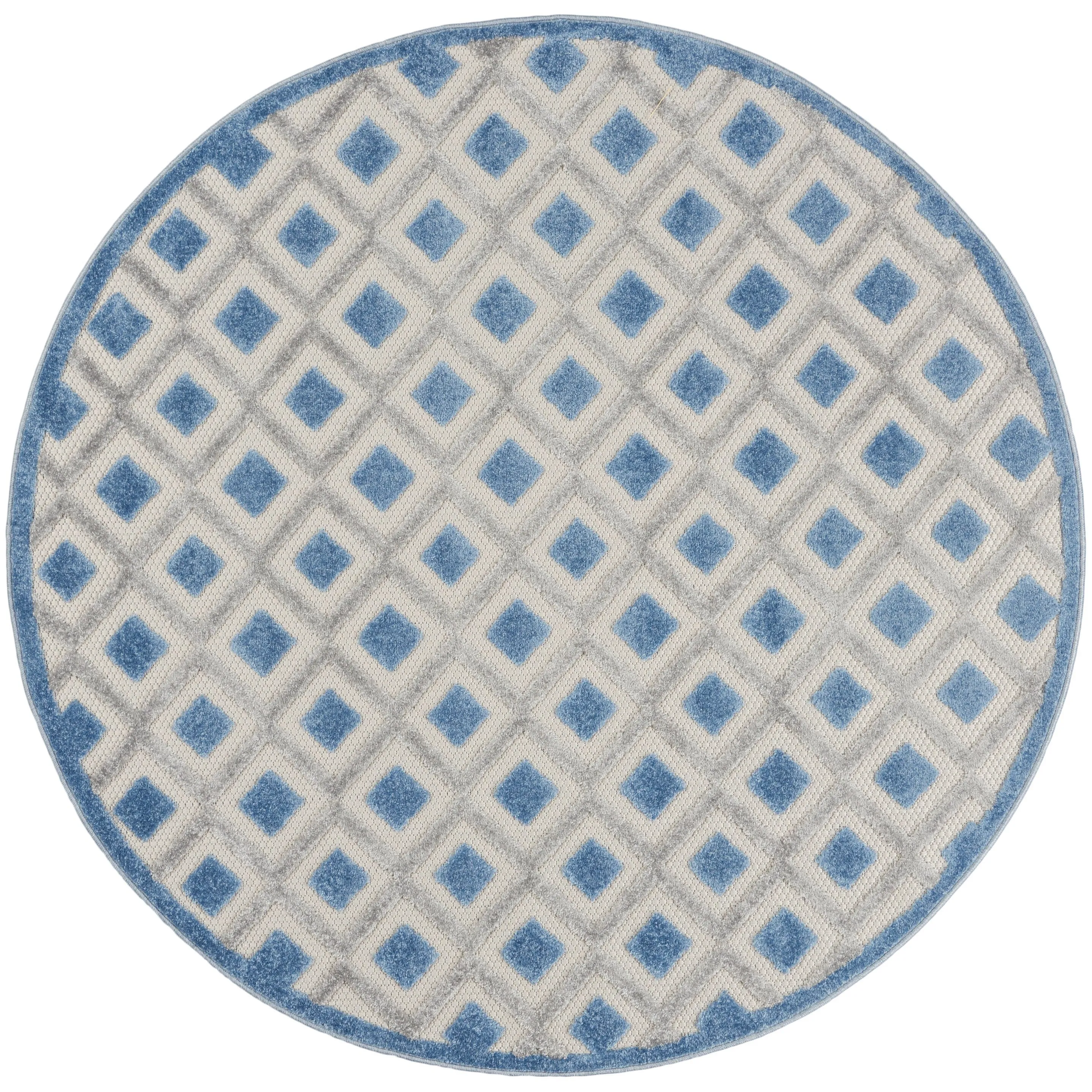 Nourison Aloha Indoor/Outdoor Modern Geometric Diamond Area Rug