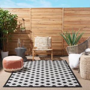 Nourison Aloha Indoor/Outdoor Modern Geometric Diamond Area Rug