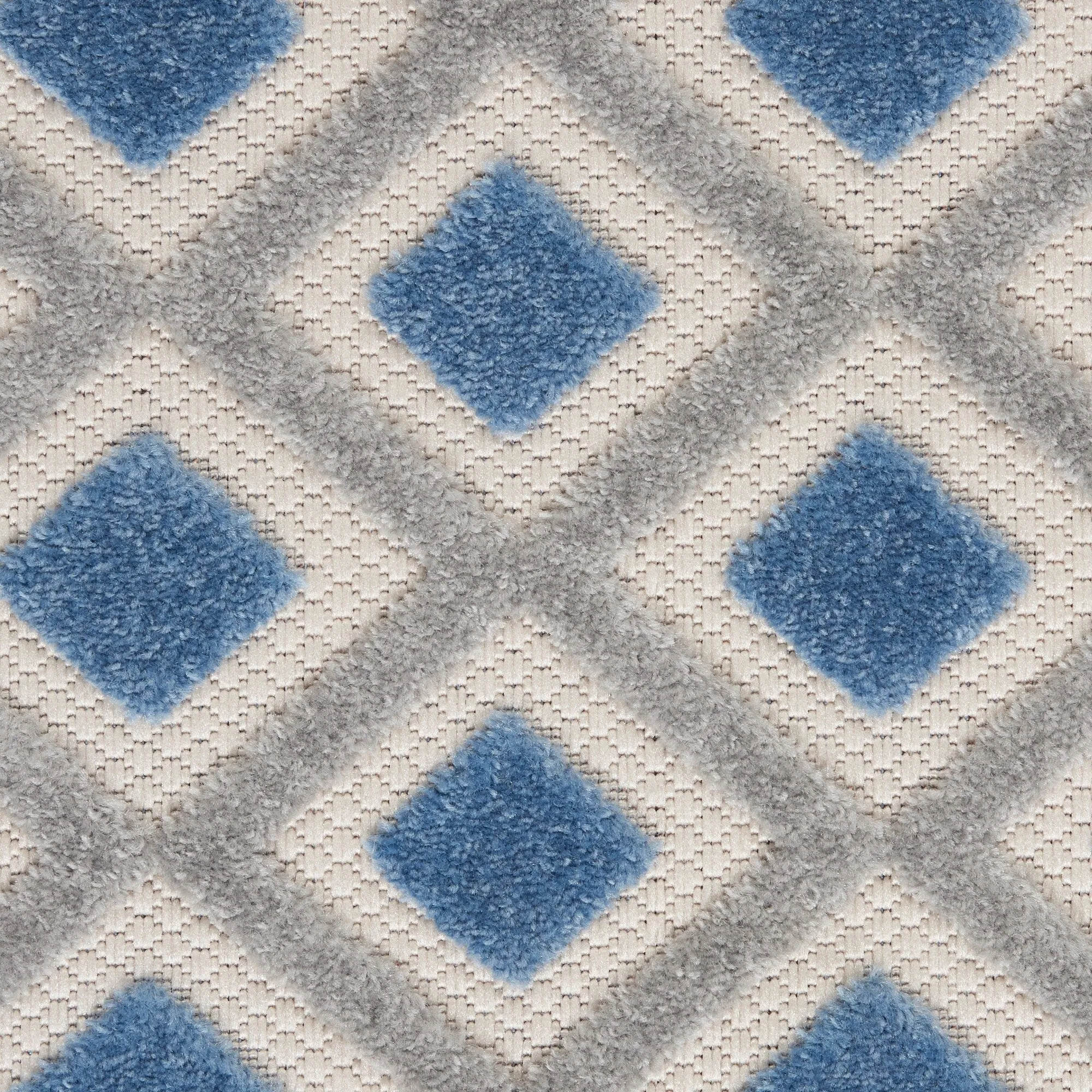 Nourison Aloha Indoor/Outdoor Modern Geometric Diamond Area Rug