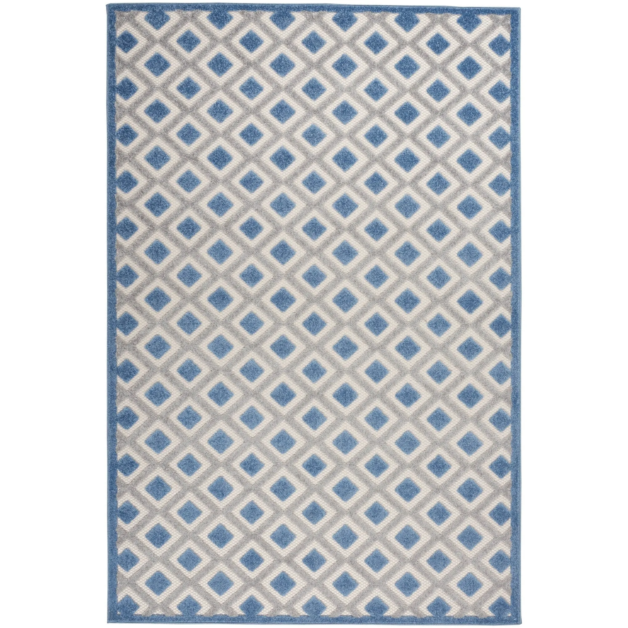 Nourison Aloha Indoor/Outdoor Modern Geometric Diamond Area Rug
