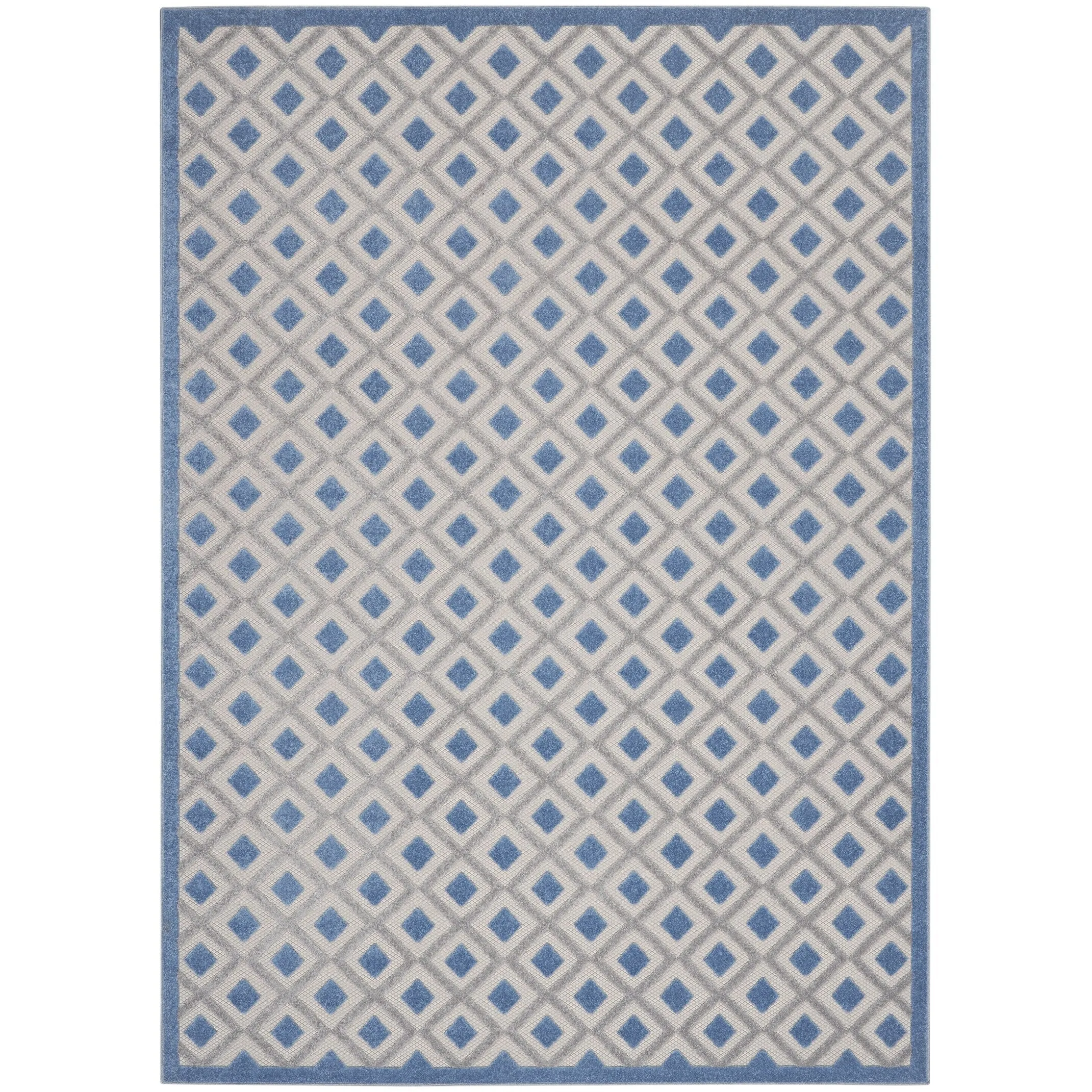 Nourison Aloha Indoor/Outdoor Modern Geometric Diamond Area Rug