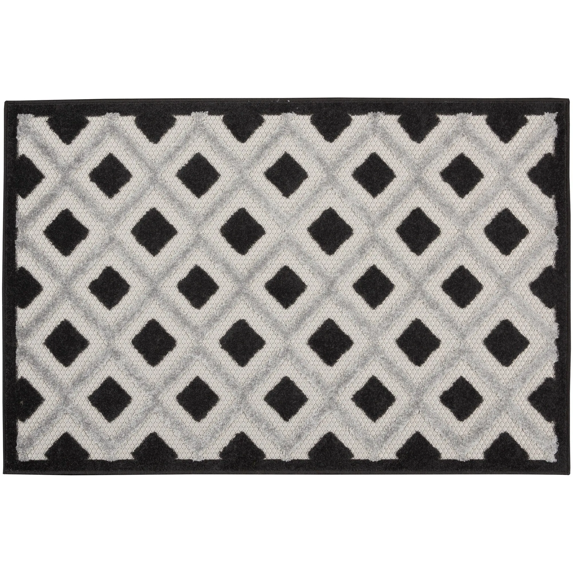 Nourison Aloha Indoor/Outdoor Modern Geometric Diamond Area Rug