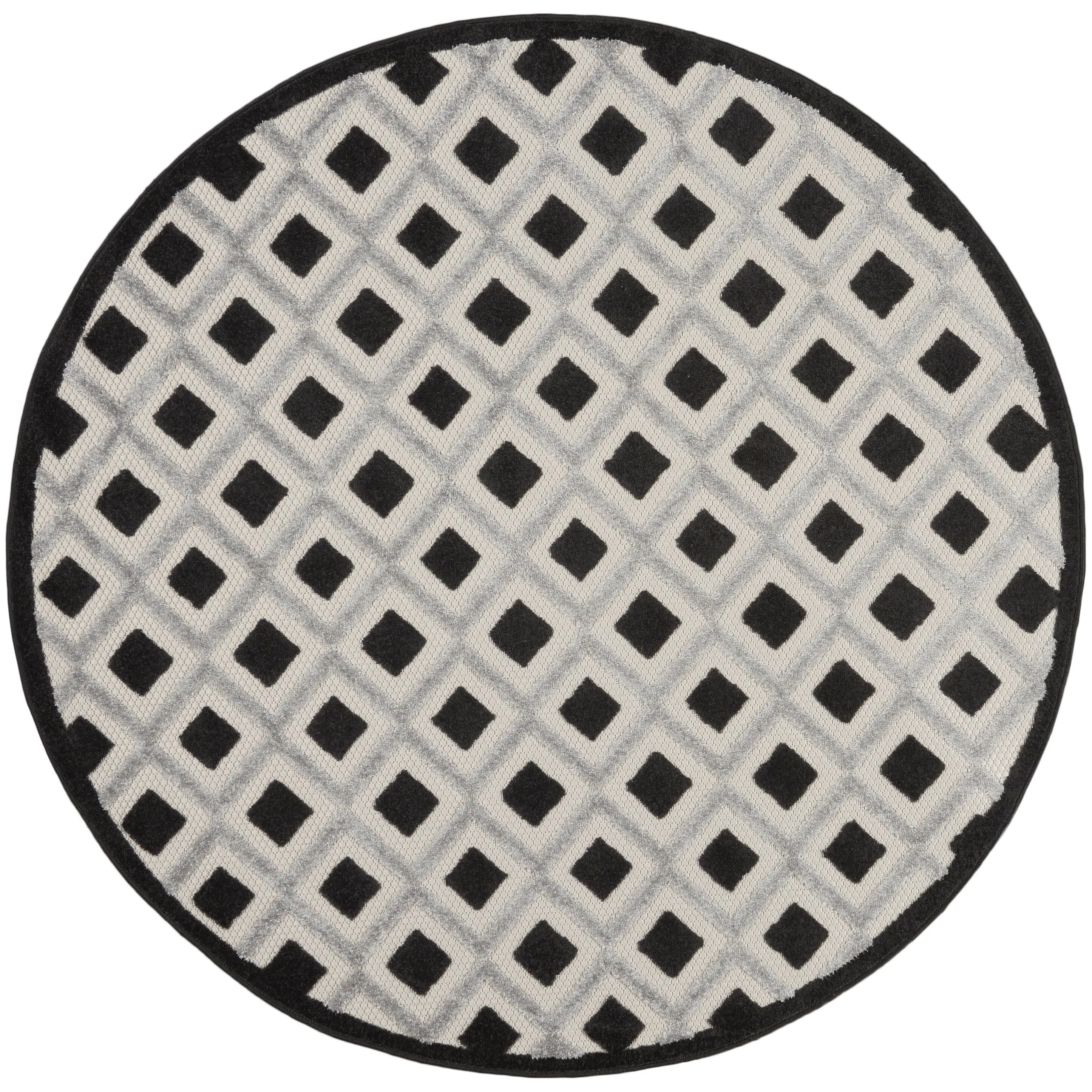 Nourison Aloha Indoor/Outdoor Modern Geometric Diamond Area Rug