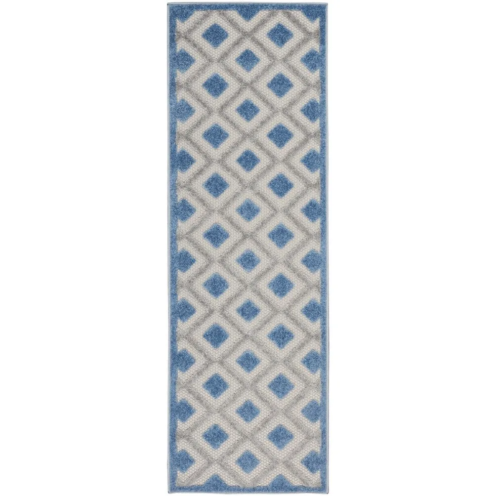 Nourison Aloha Indoor/Outdoor Modern Geometric Diamond Area Rug