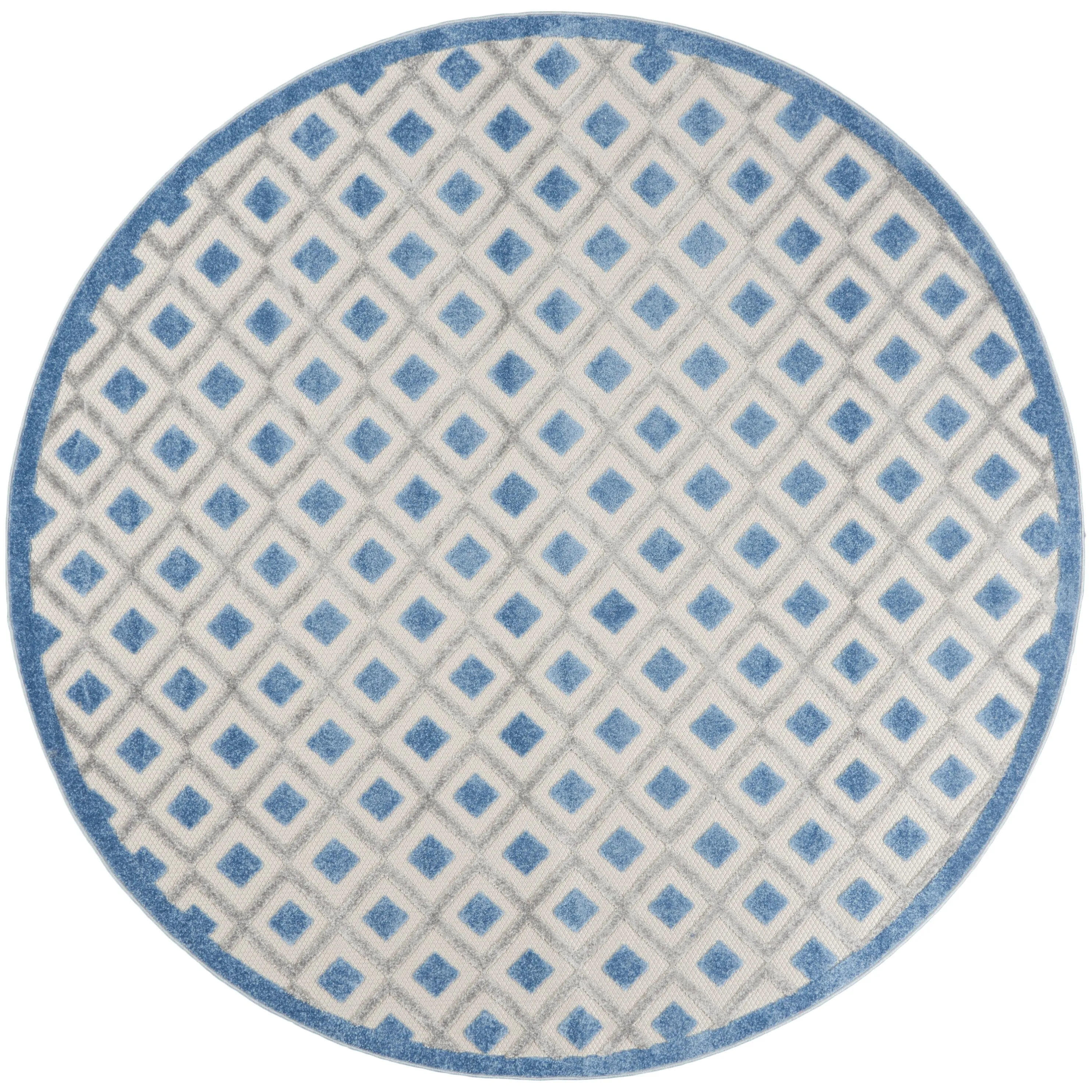 Nourison Aloha Indoor/Outdoor Modern Geometric Diamond Area Rug
