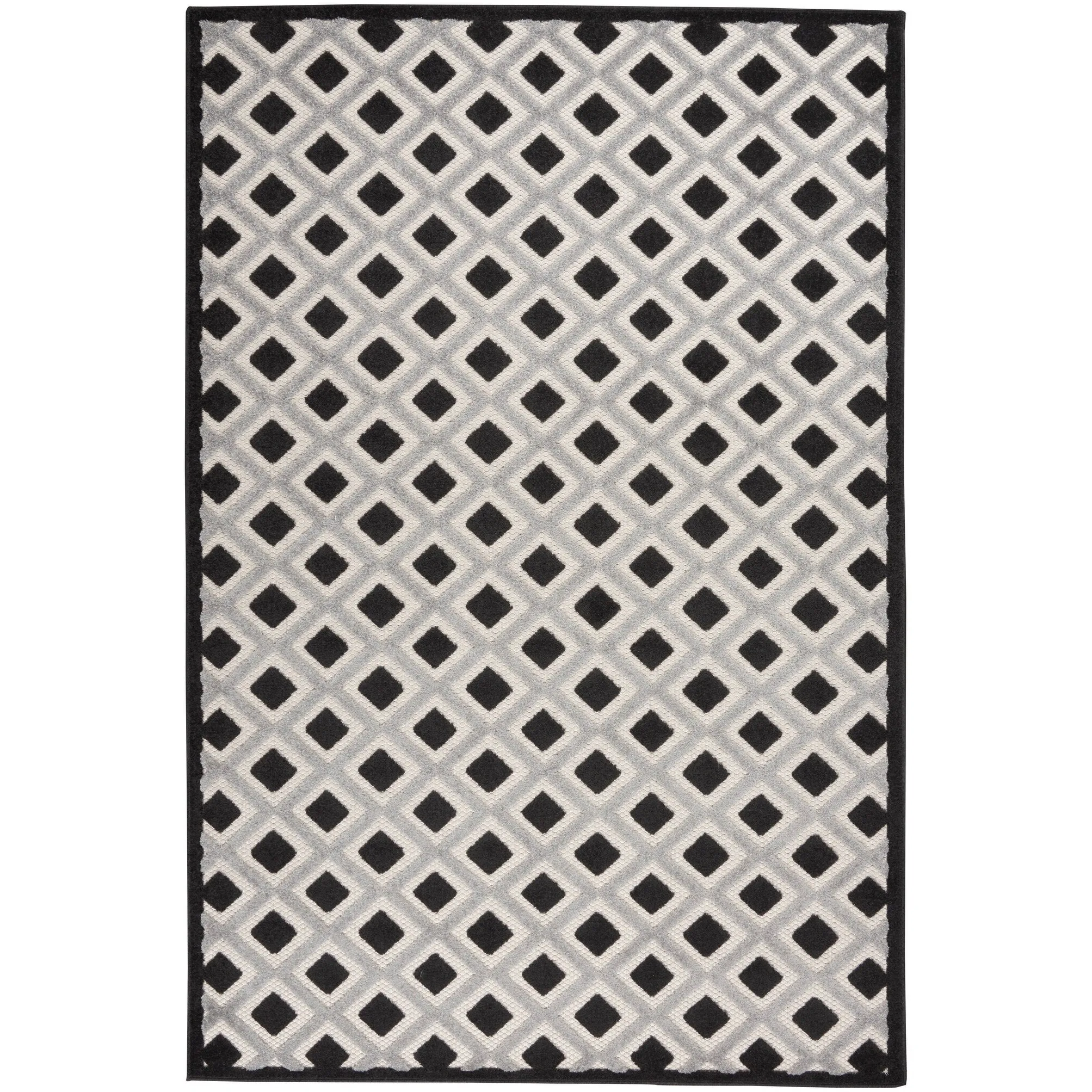 Nourison Aloha Indoor/Outdoor Modern Geometric Diamond Area Rug