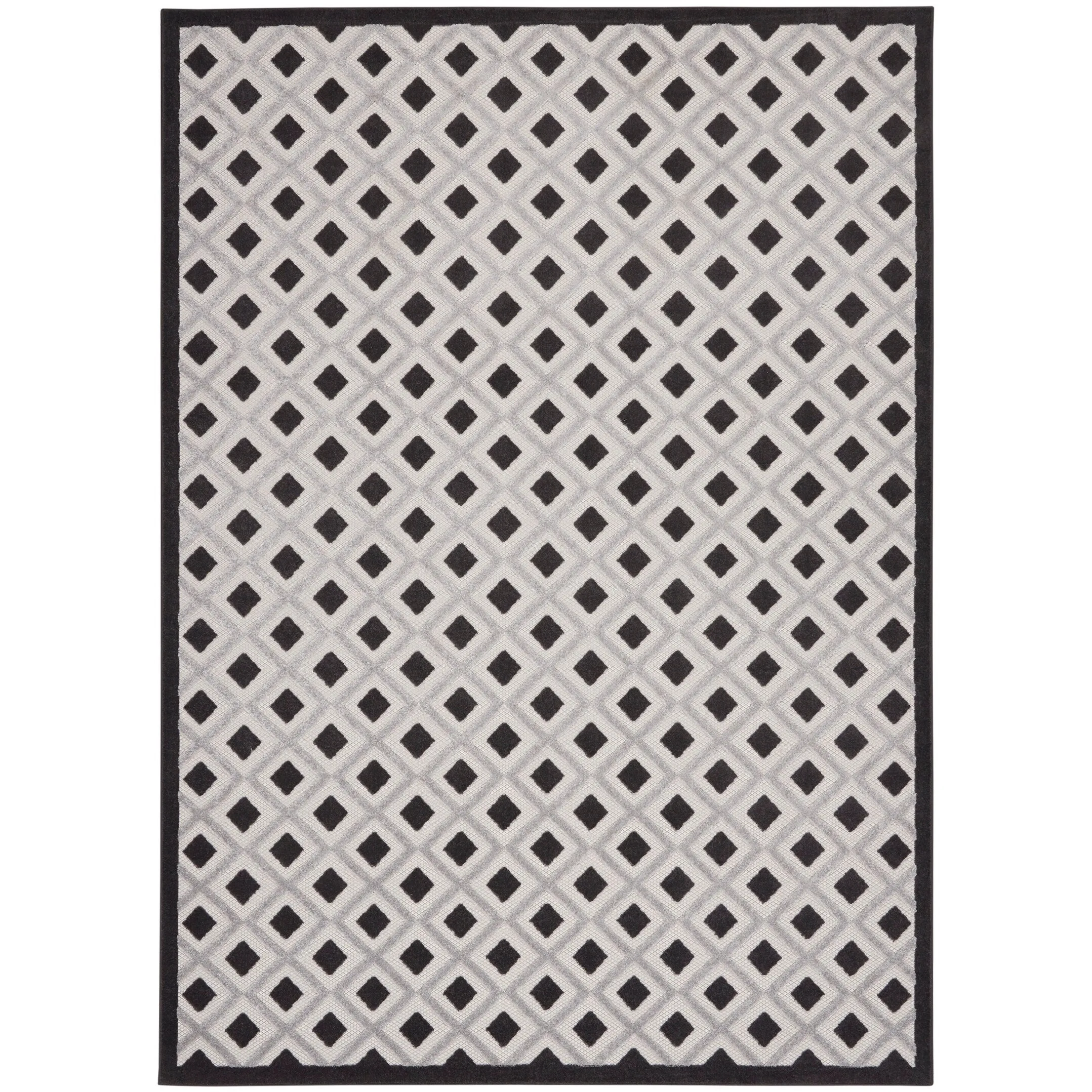 Nourison Aloha Indoor/Outdoor Modern Geometric Diamond Area Rug