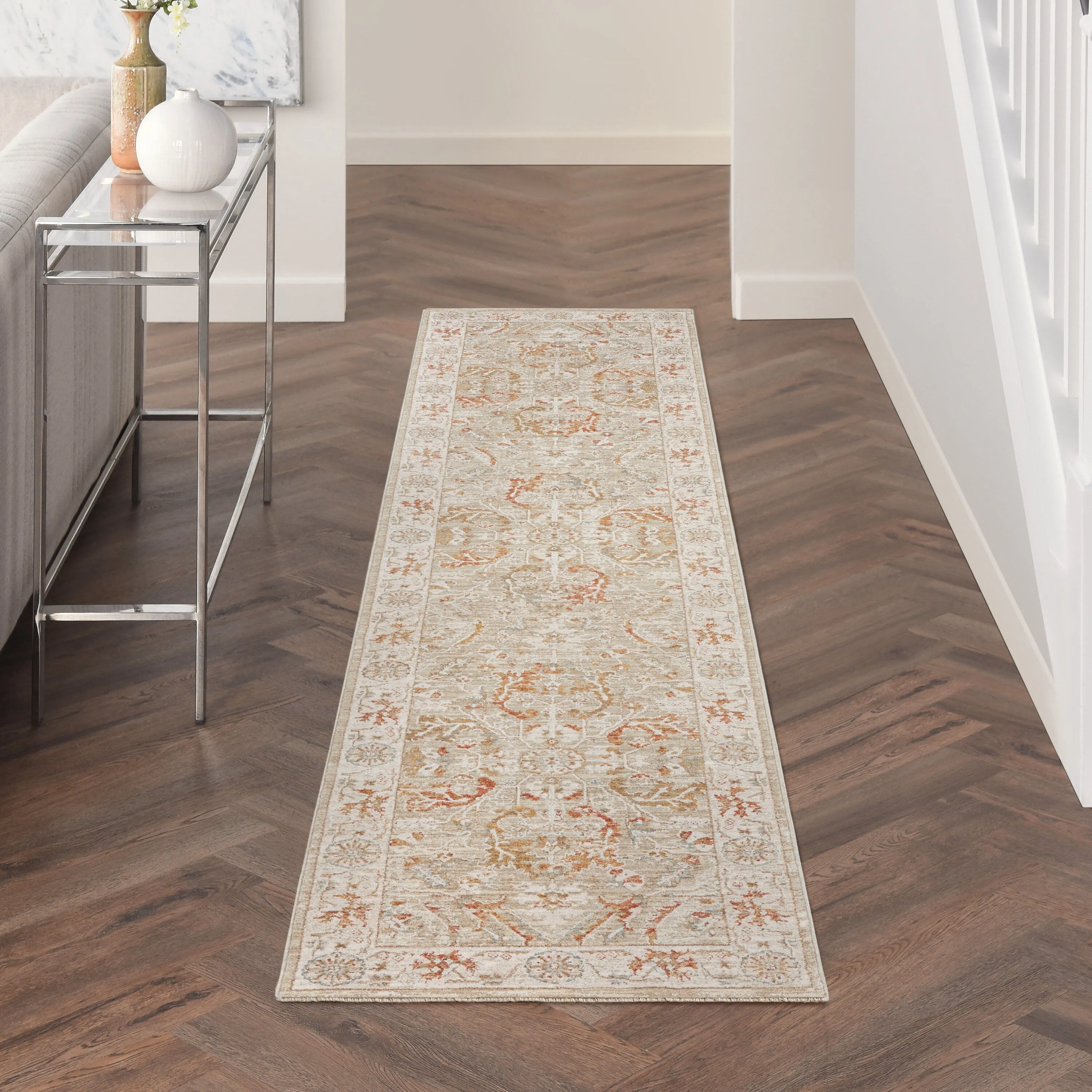 Nourison Asher Indoor only Persian Floral Medallion Area Rug