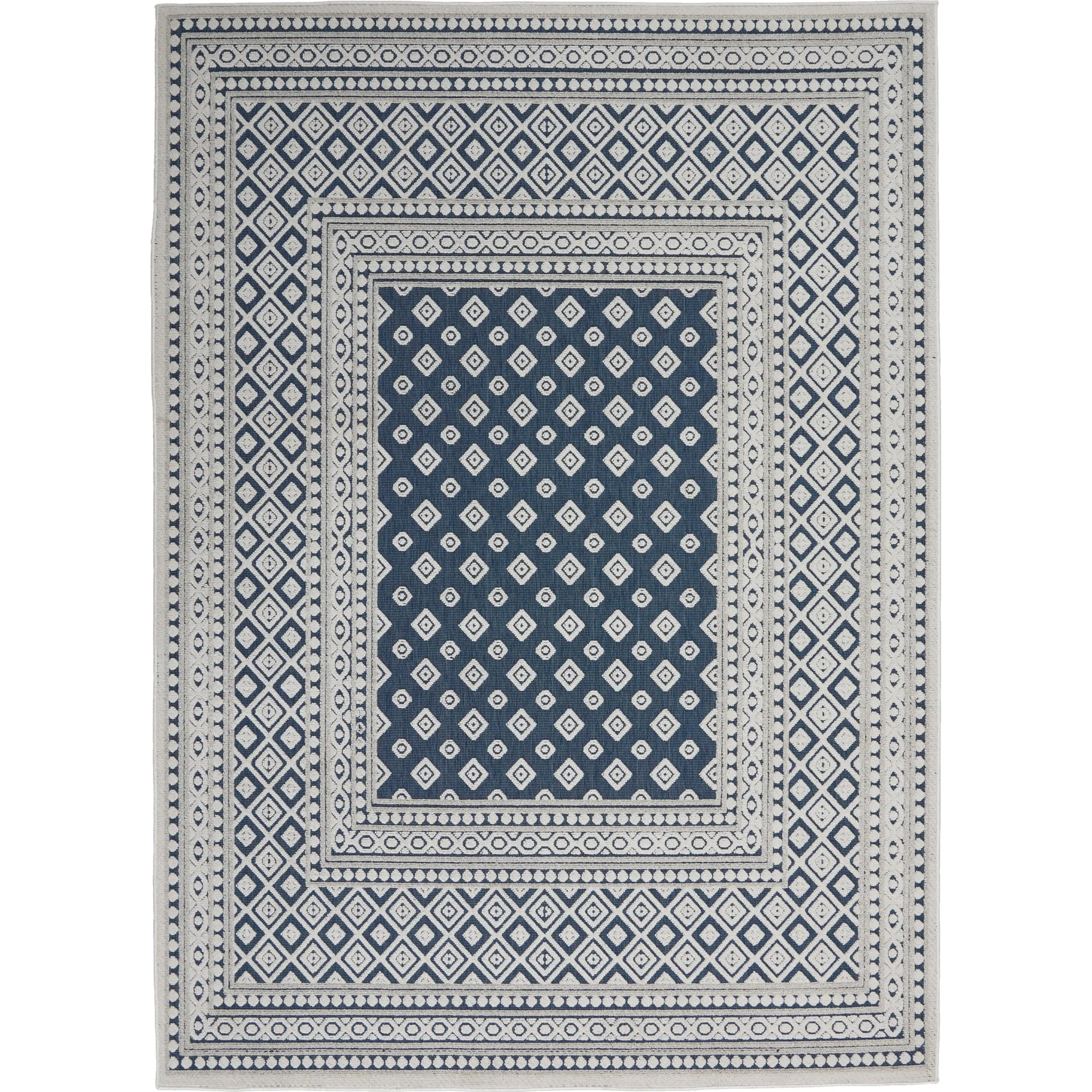 Nourison Calobra Moroccan Tile Bordered Indoor Outdoor Area Rug