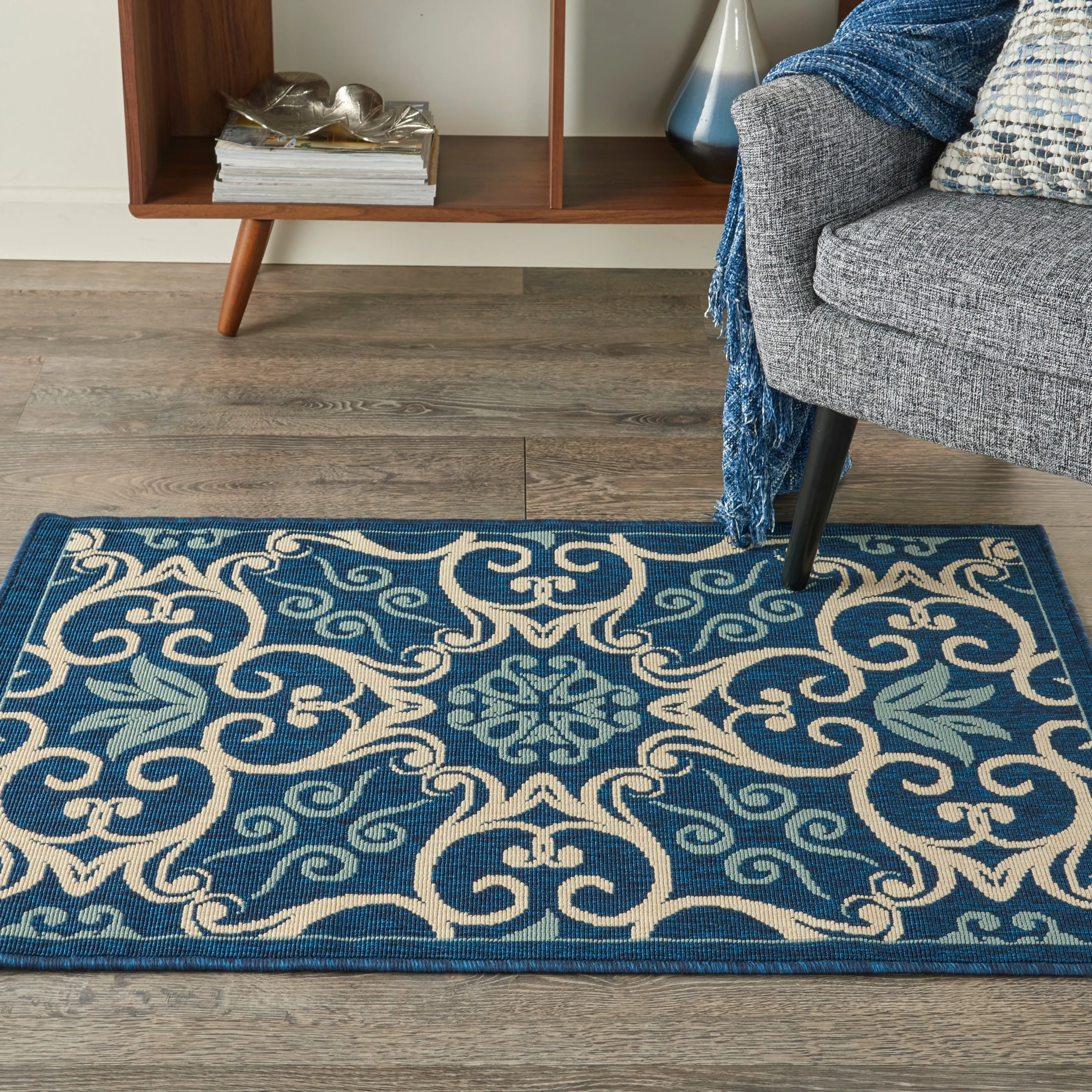 Nourison Caribbean Floral Geometric Indoor/Outdoor Area Rug