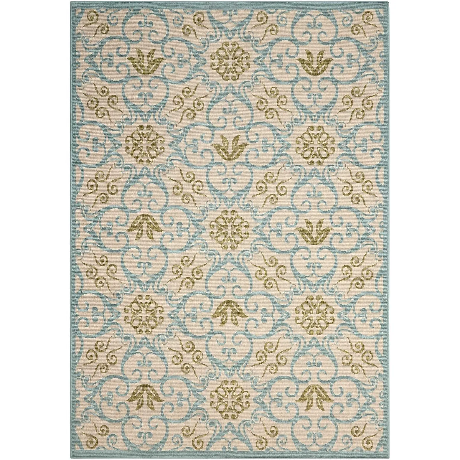 Nourison Caribbean Floral Geometric Indoor/Outdoor Area Rug