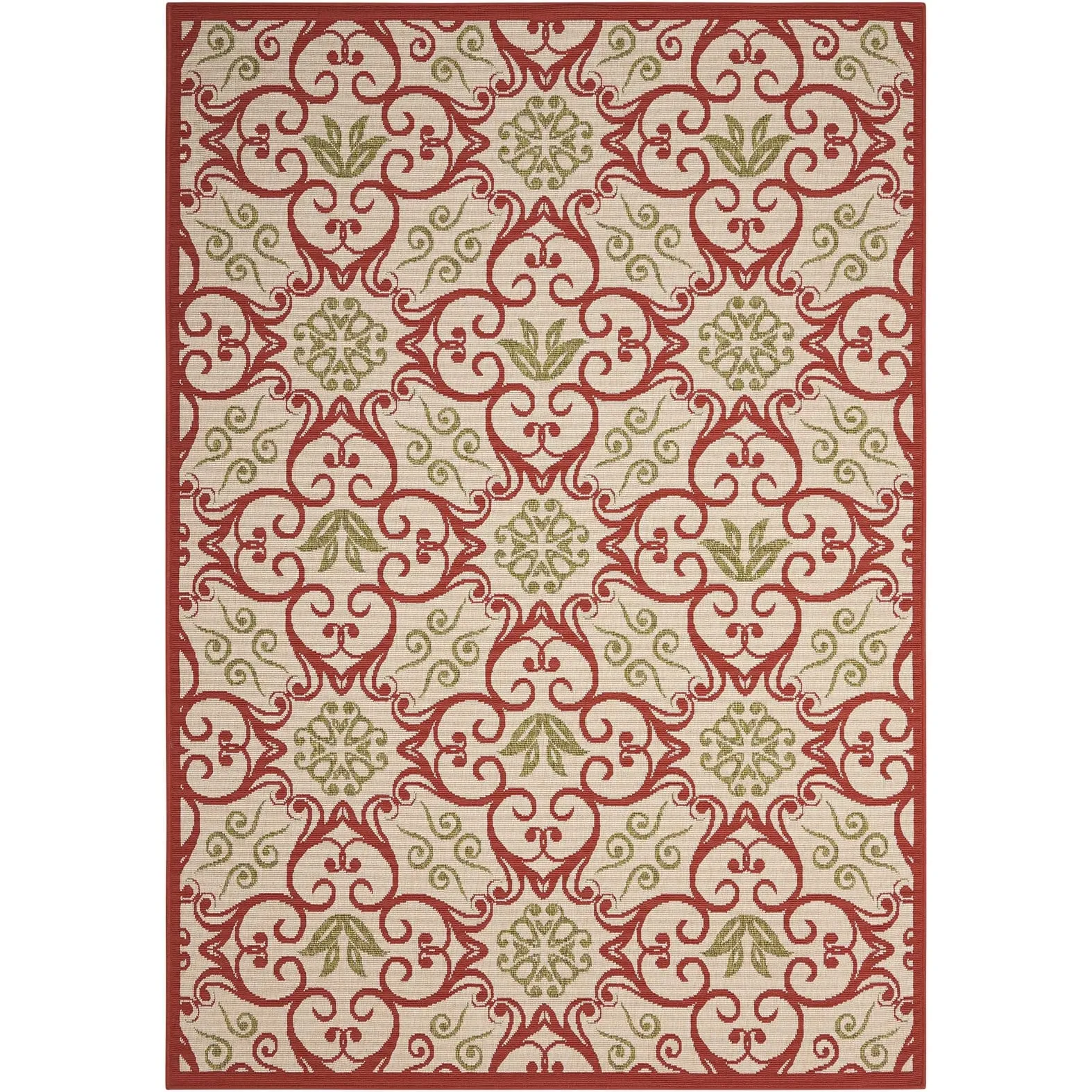 Nourison Caribbean Floral Geometric Indoor/Outdoor Area Rug