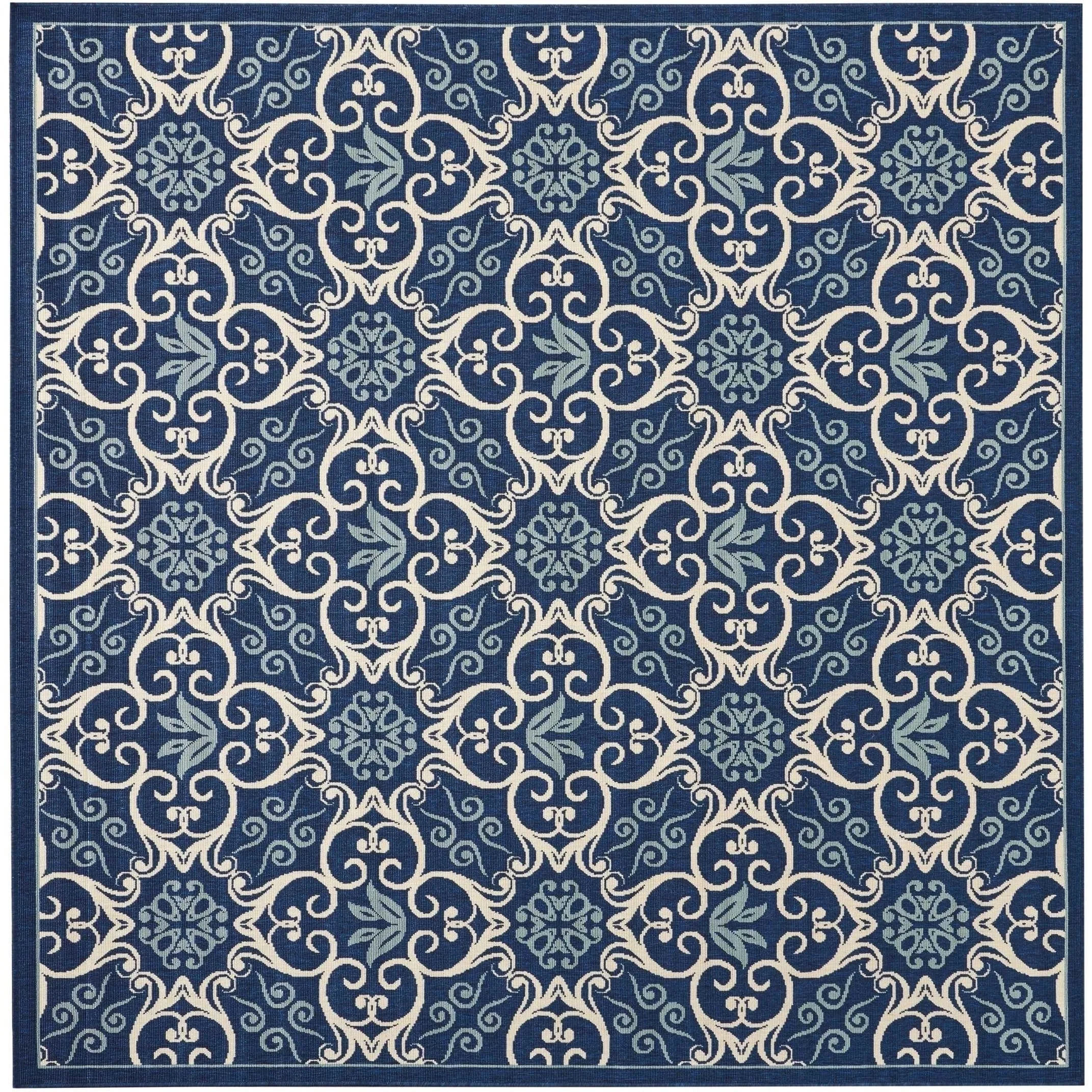 Nourison Caribbean Floral Geometric Indoor/Outdoor Area Rug