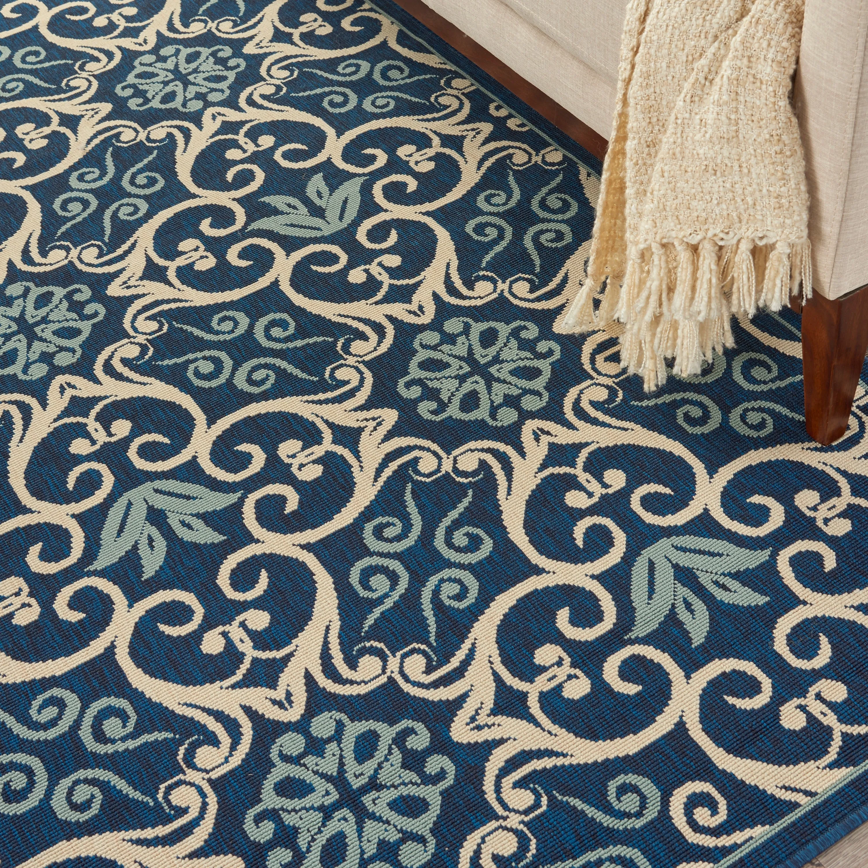 Nourison Caribbean Floral Geometric Indoor/Outdoor Area Rug