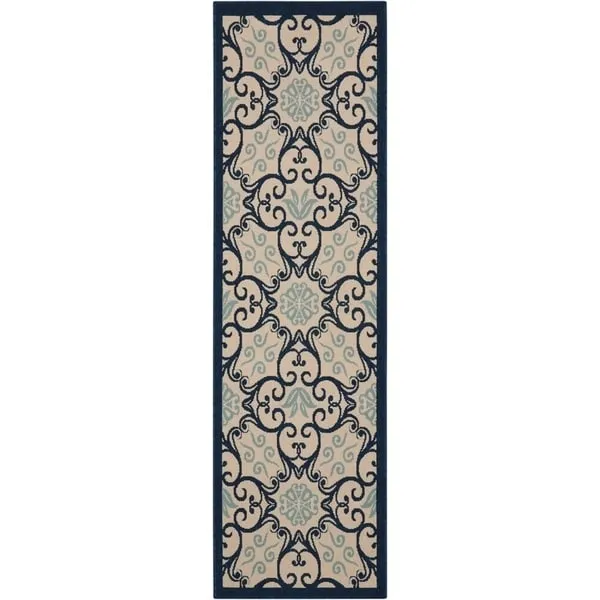 Nourison Caribbean Floral Geometric Indoor/Outdoor Area Rug