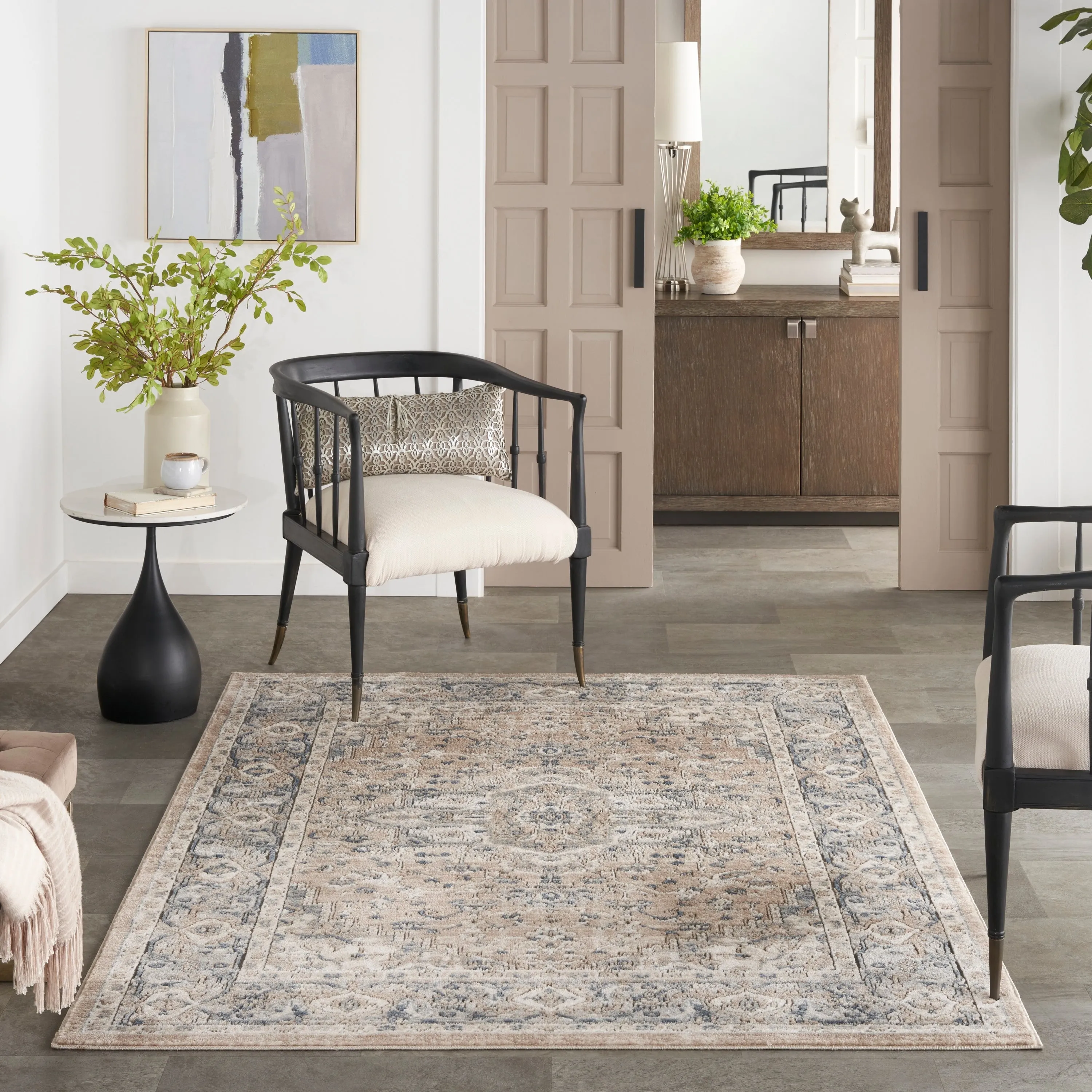 Nourison Concerto Classic Persian Medallion Area Rug.