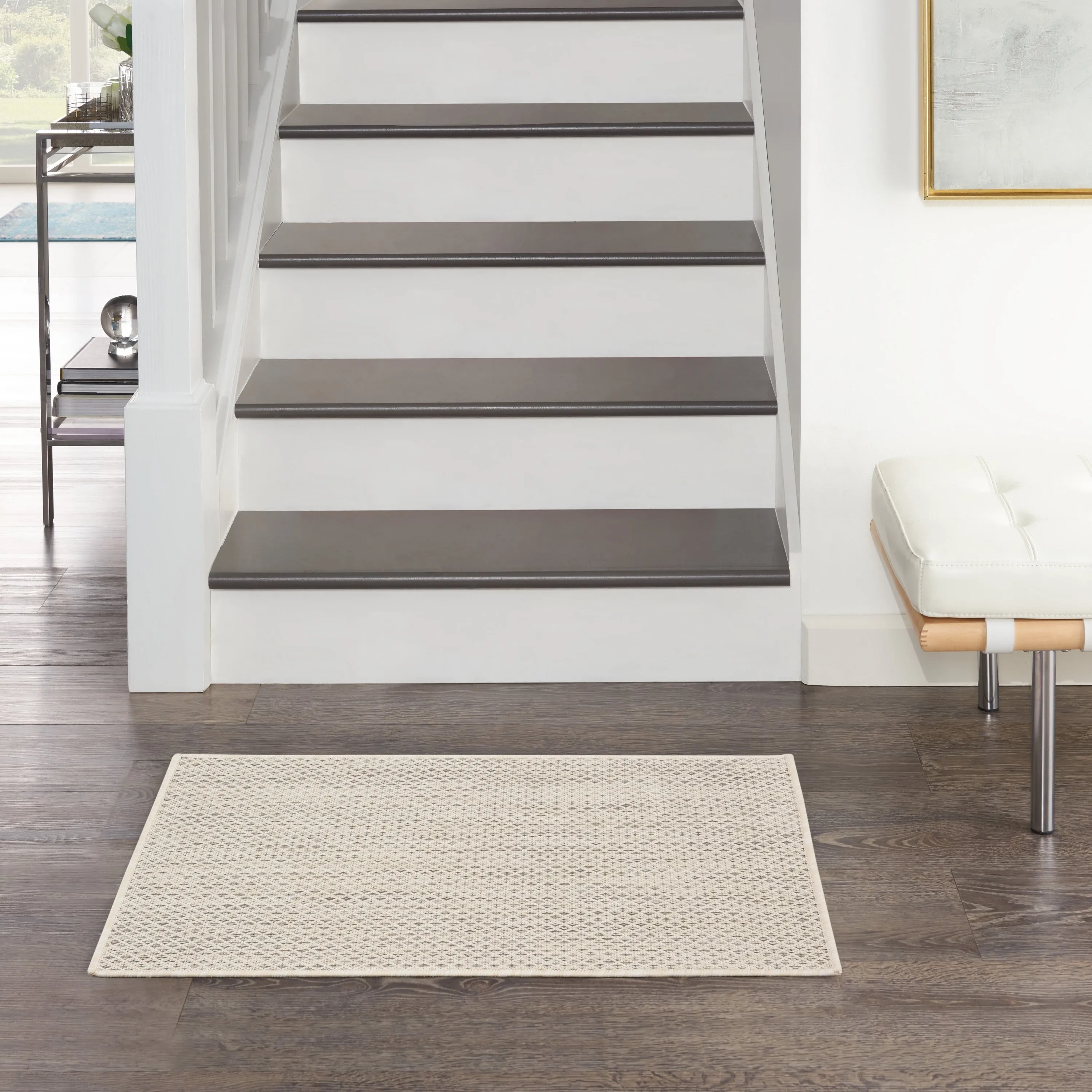 Nourison Courtyard Indoor/Outdoor Modern Geometric Area Rug