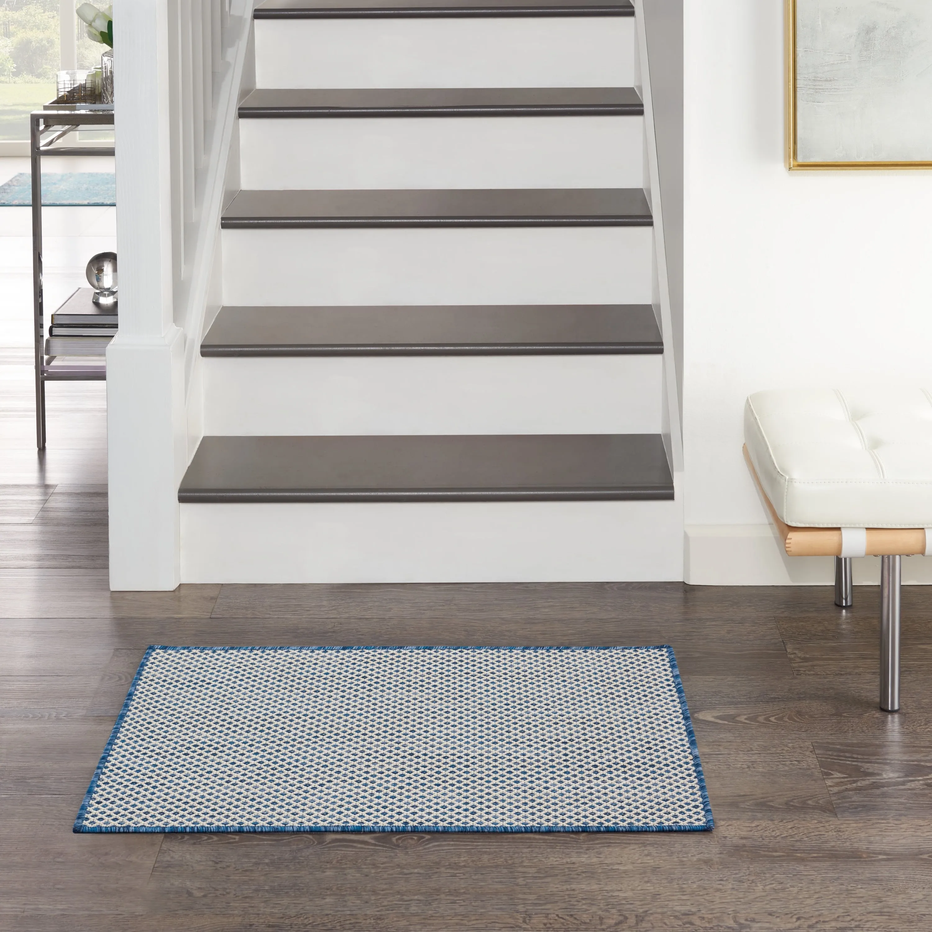 Nourison Courtyard Indoor/Outdoor Modern Geometric Area Rug